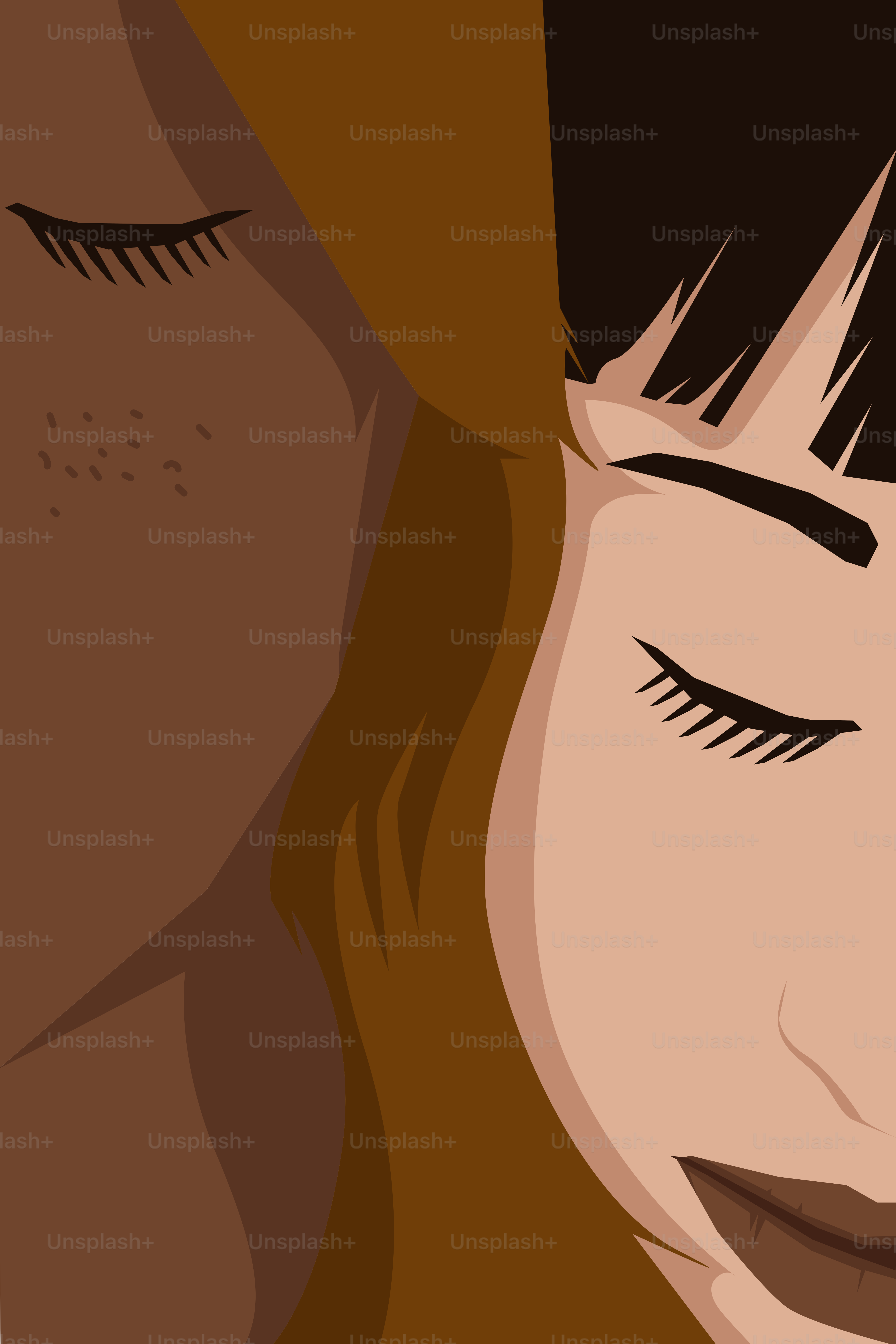 A close up of a woman's face with closed eyes