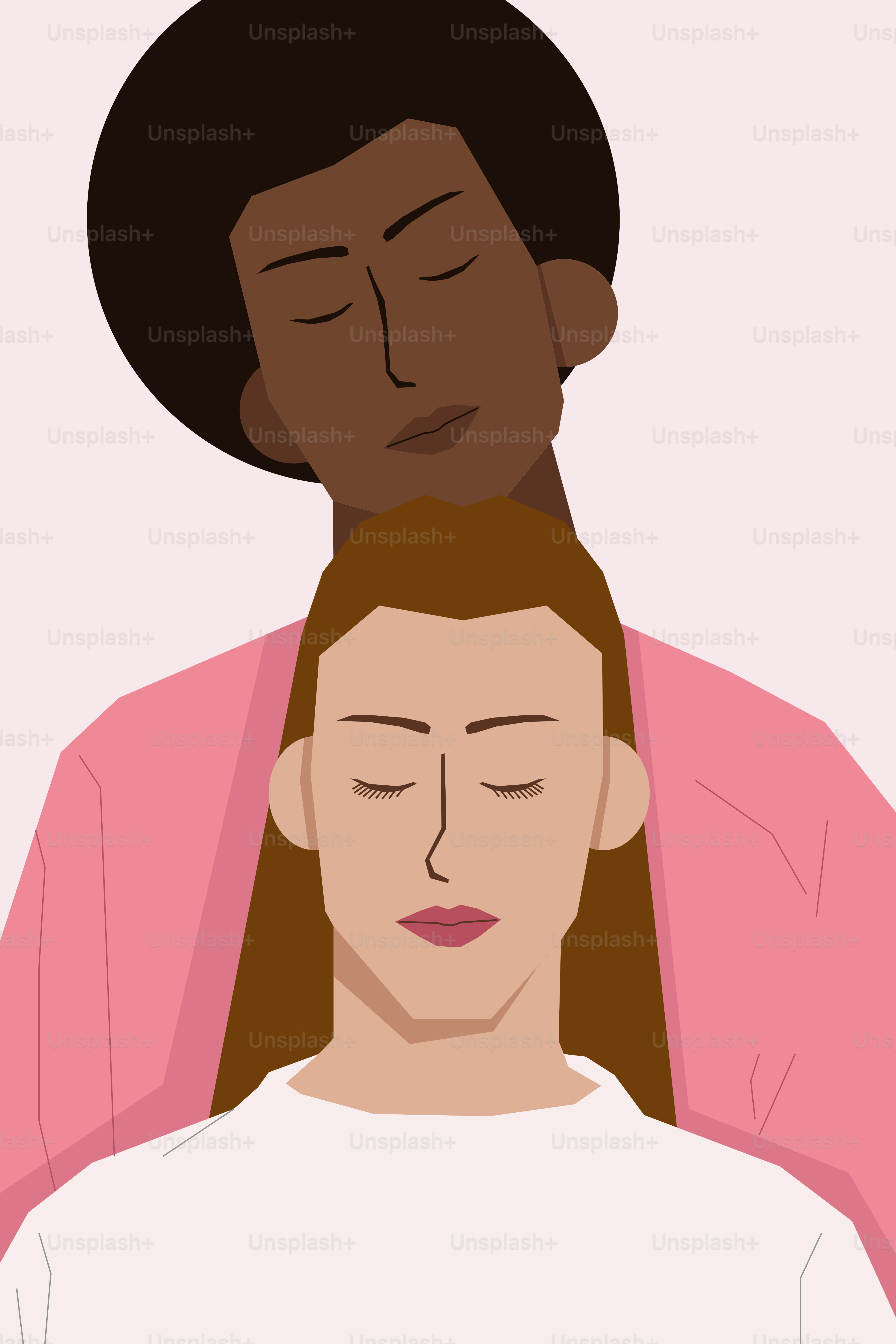 A woman getting her hair styled by a hair stylist