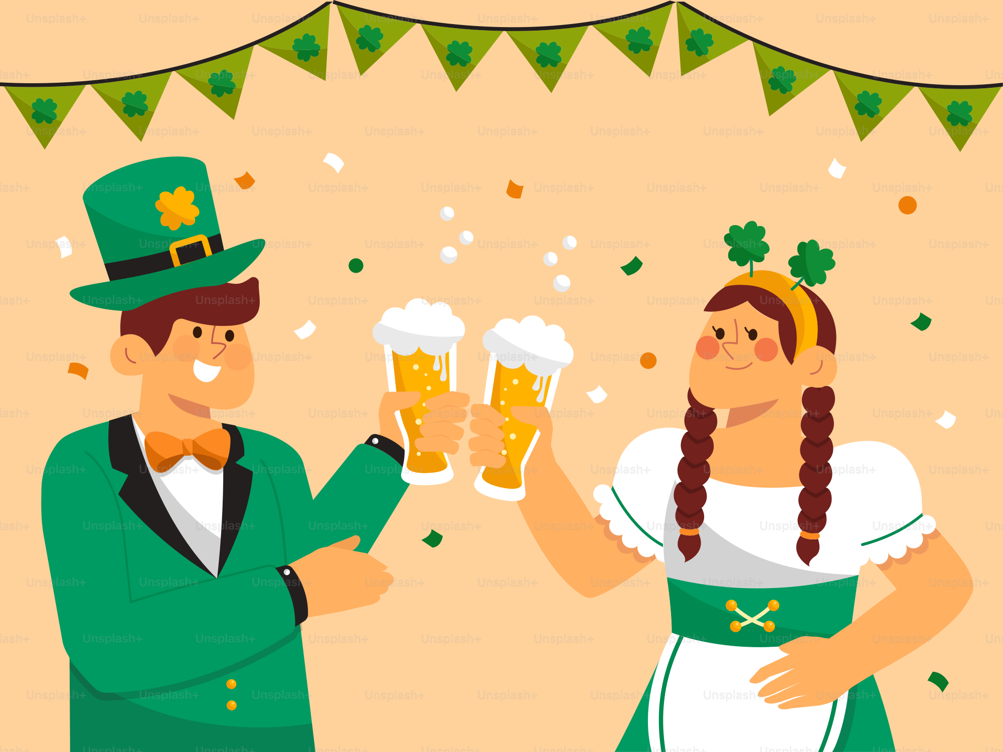 A man and a woman holding beer glasses