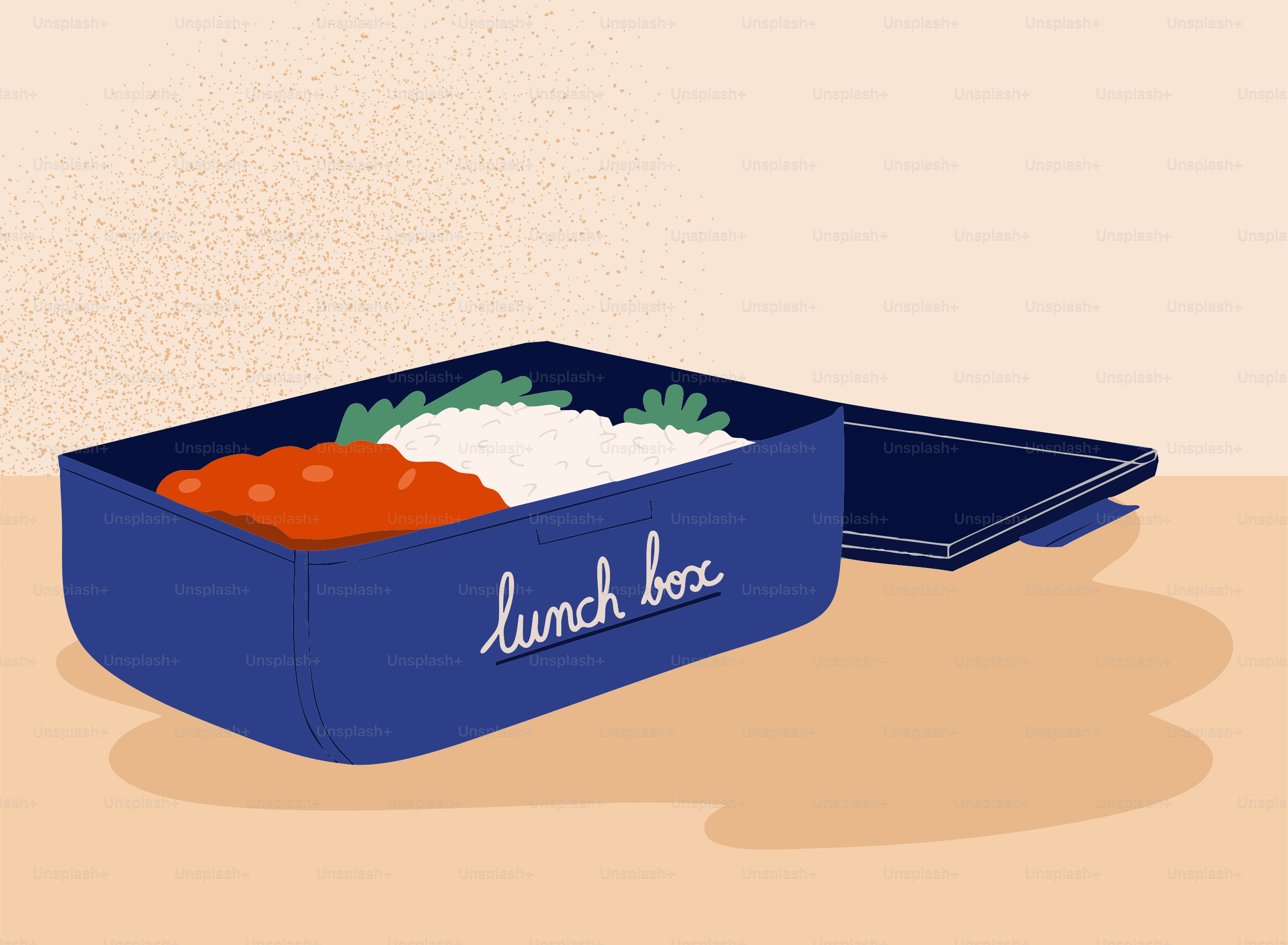 A blue lunch box with a sandwich inside of it