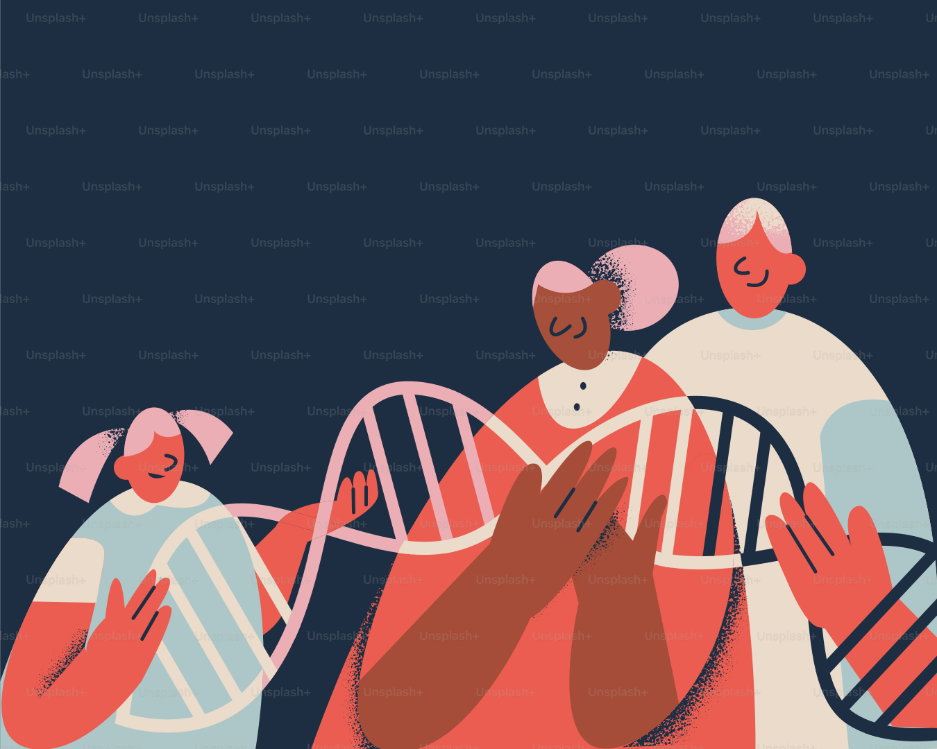 A group of people standing around each other