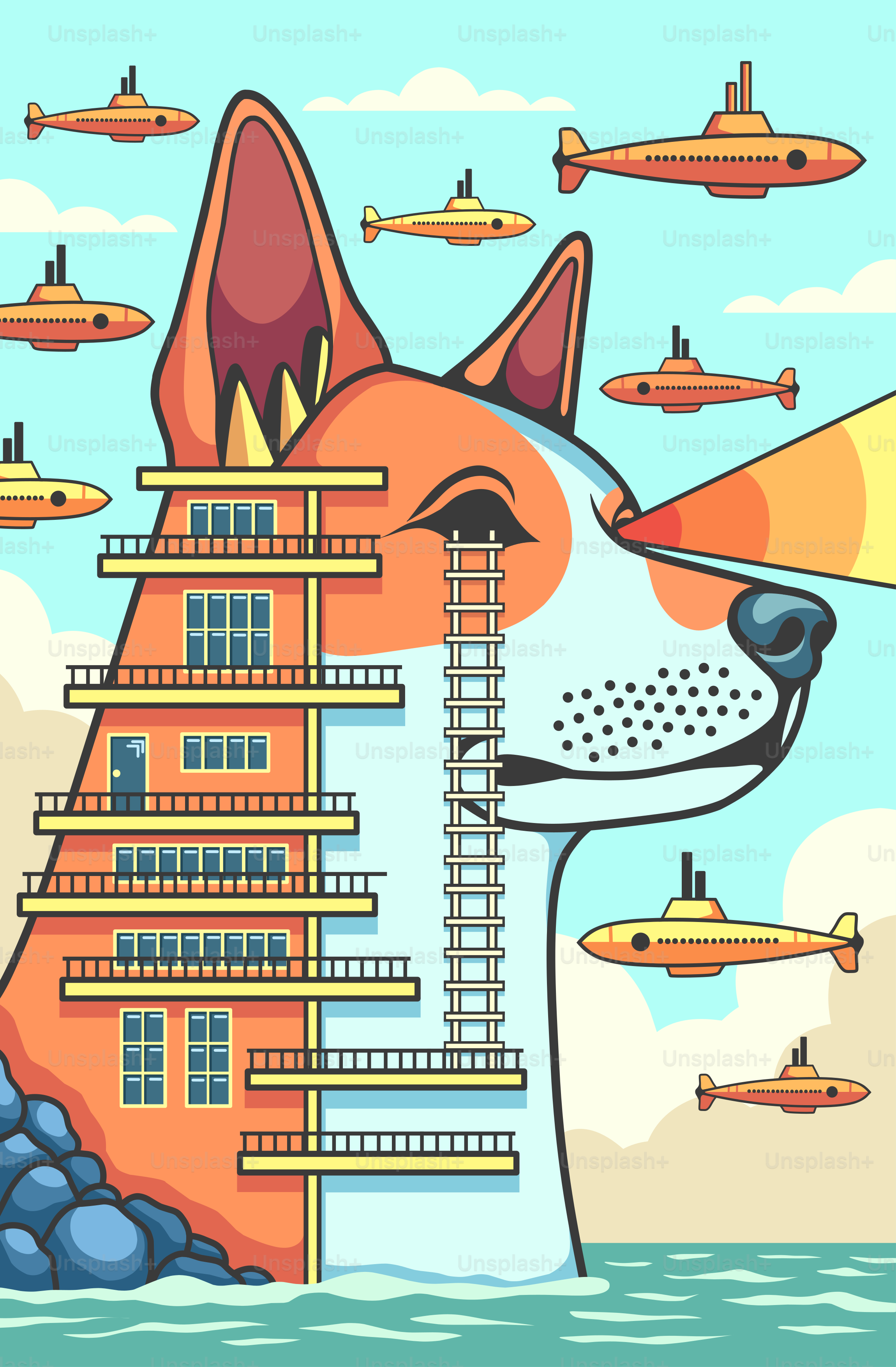 A dog that is standing in the water