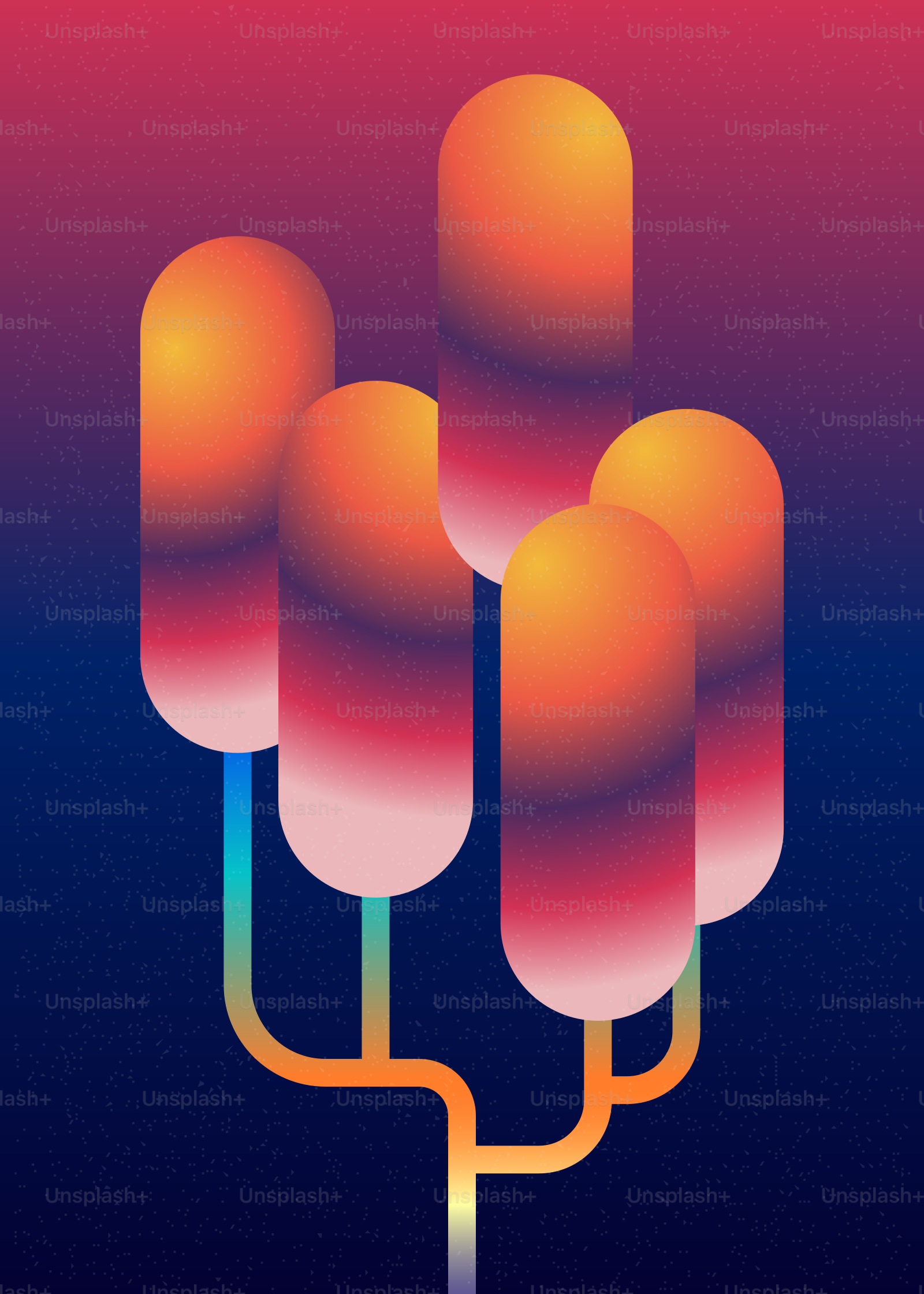 A poster with three ice cream cones on it