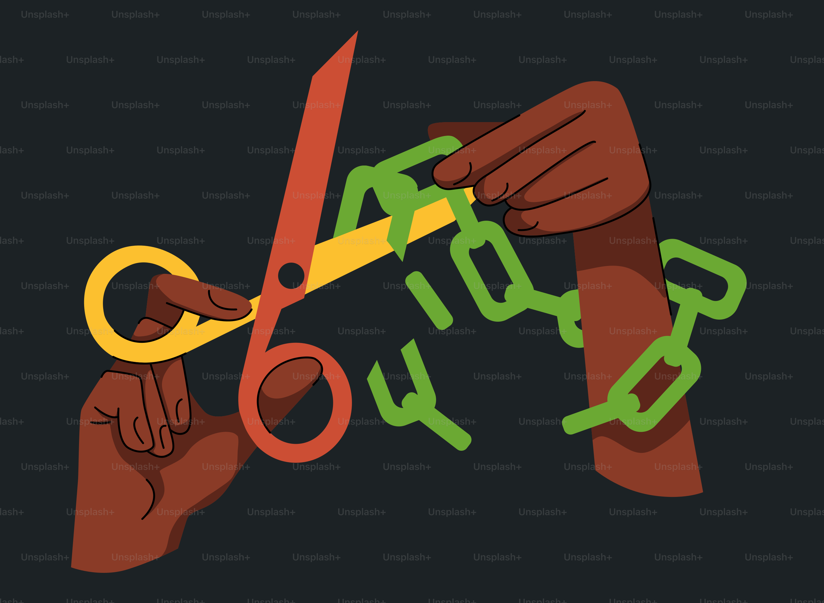 Un par de manos sujetando unas tijeras