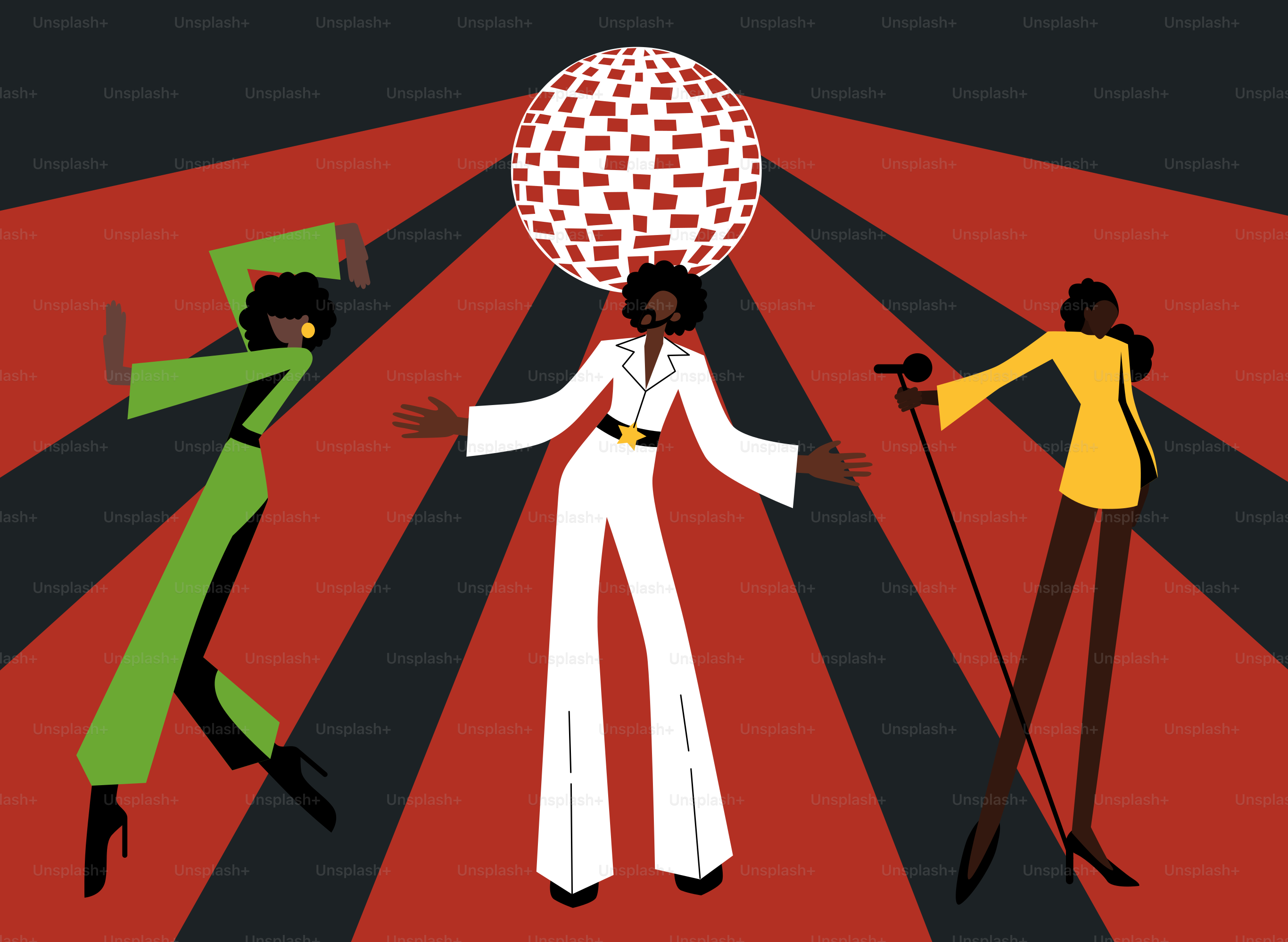 Un groupe de personnes debout sur un tapis rouge