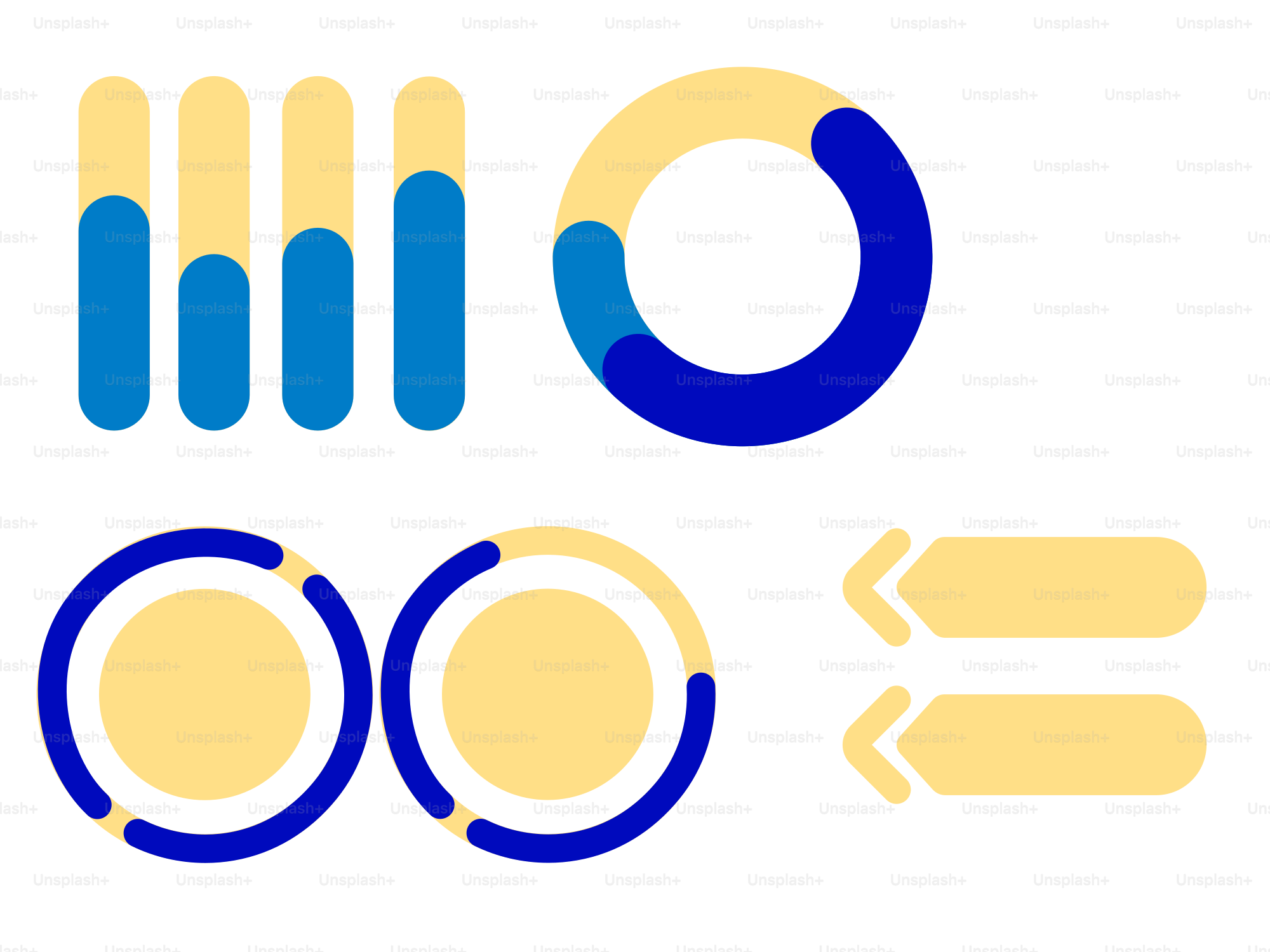 Un fondo blanco con un logo azul y amarillo