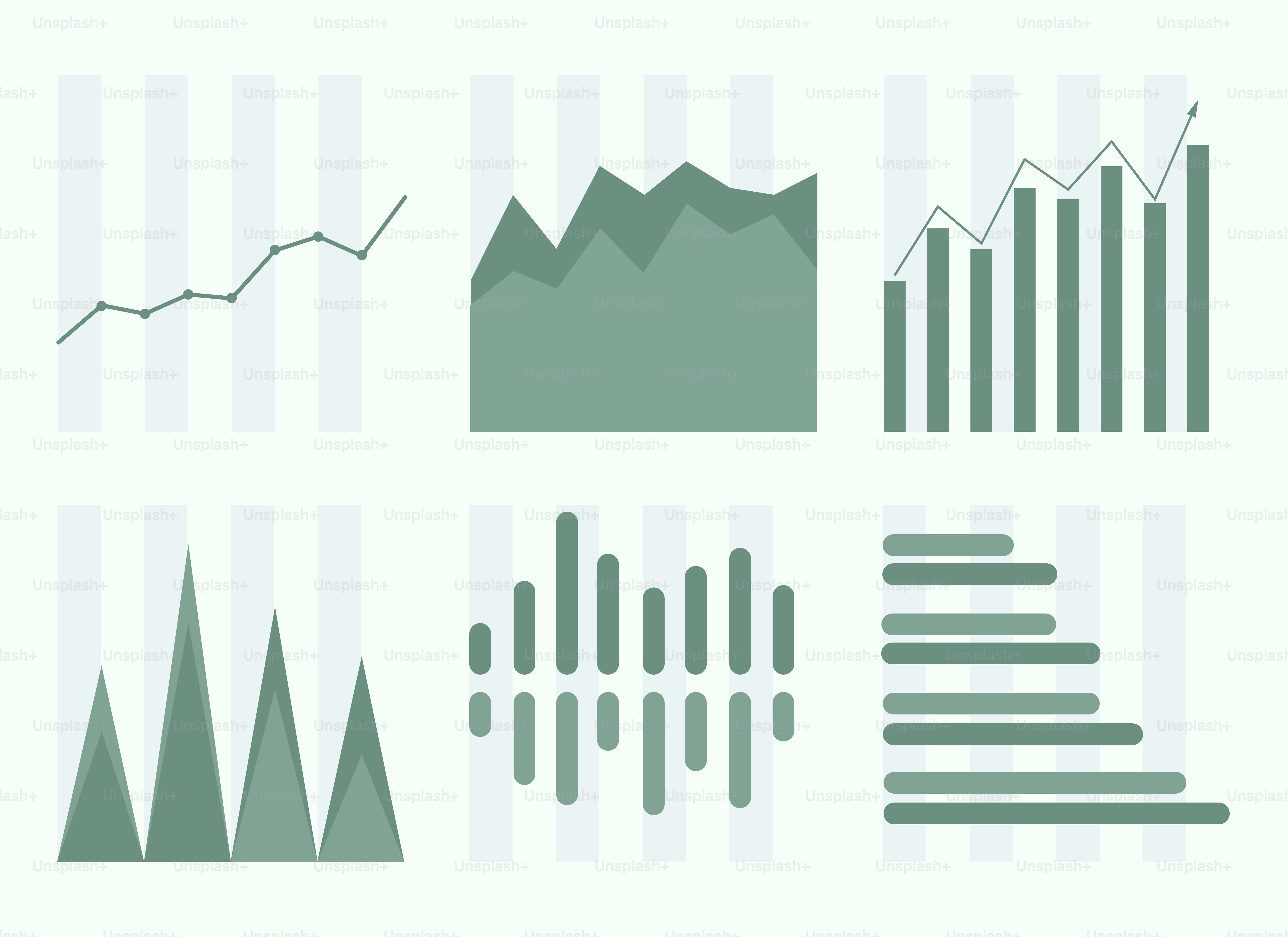 흰색 배경에 다양한 종류의 그래프가 여러 개 있습니다 벡터 – Unsplash의 사업 이미지