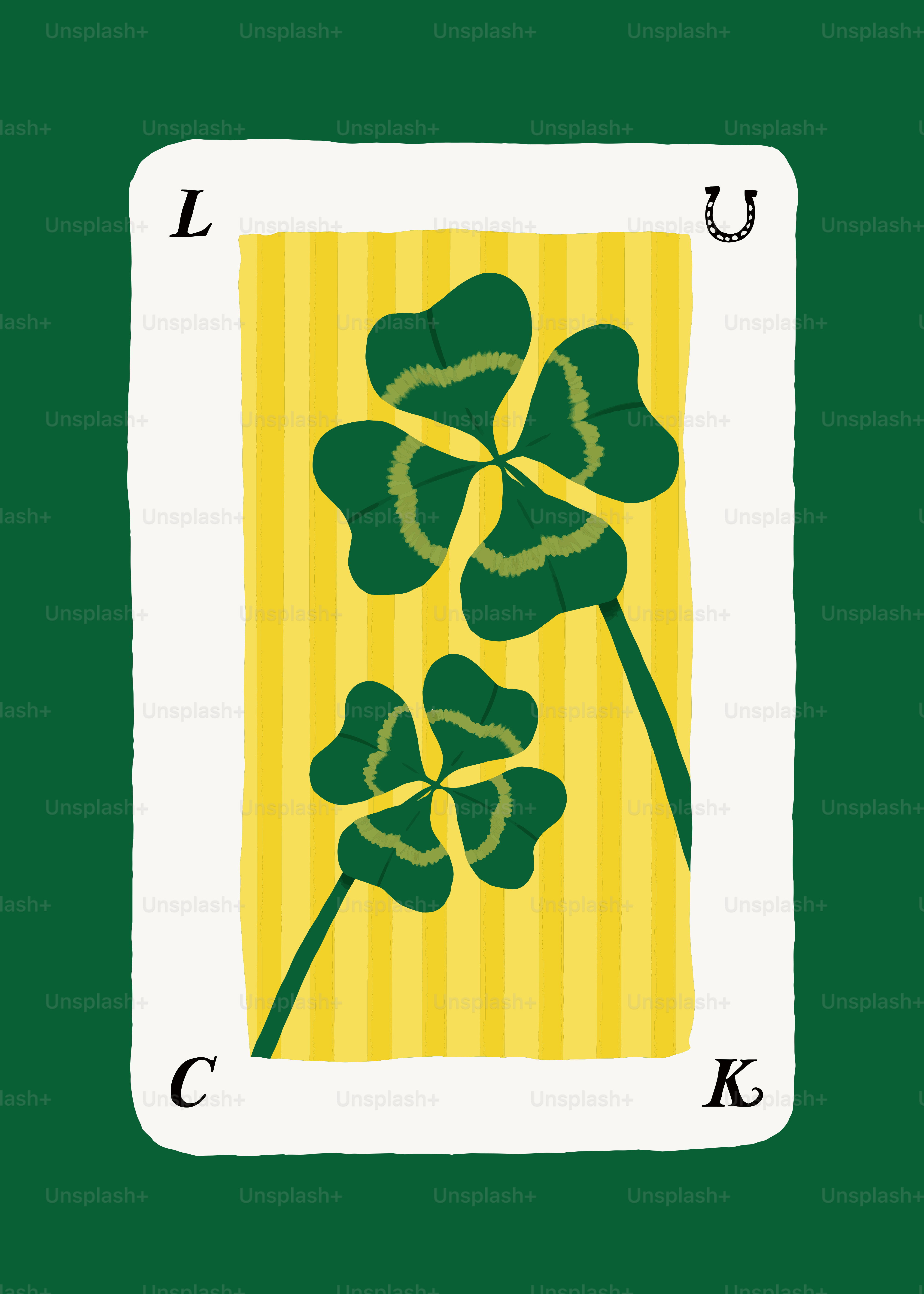 Un trèfle à quatre feuilles sur fond vert vectoriel – Image de Fond jaune  sur Unsplash, image size:3000x4200