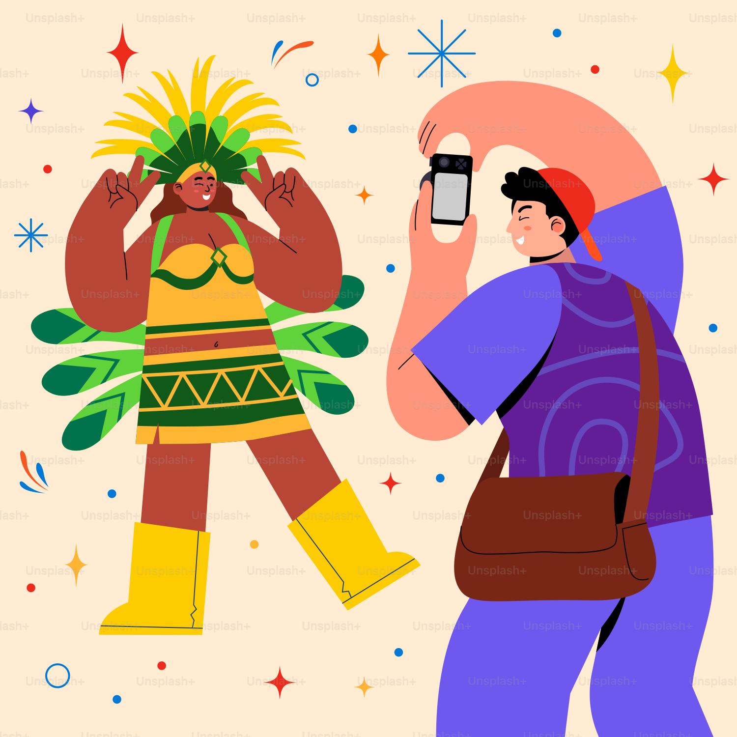 Un uomo che scatta una foto a un altro uomo con un cellulare