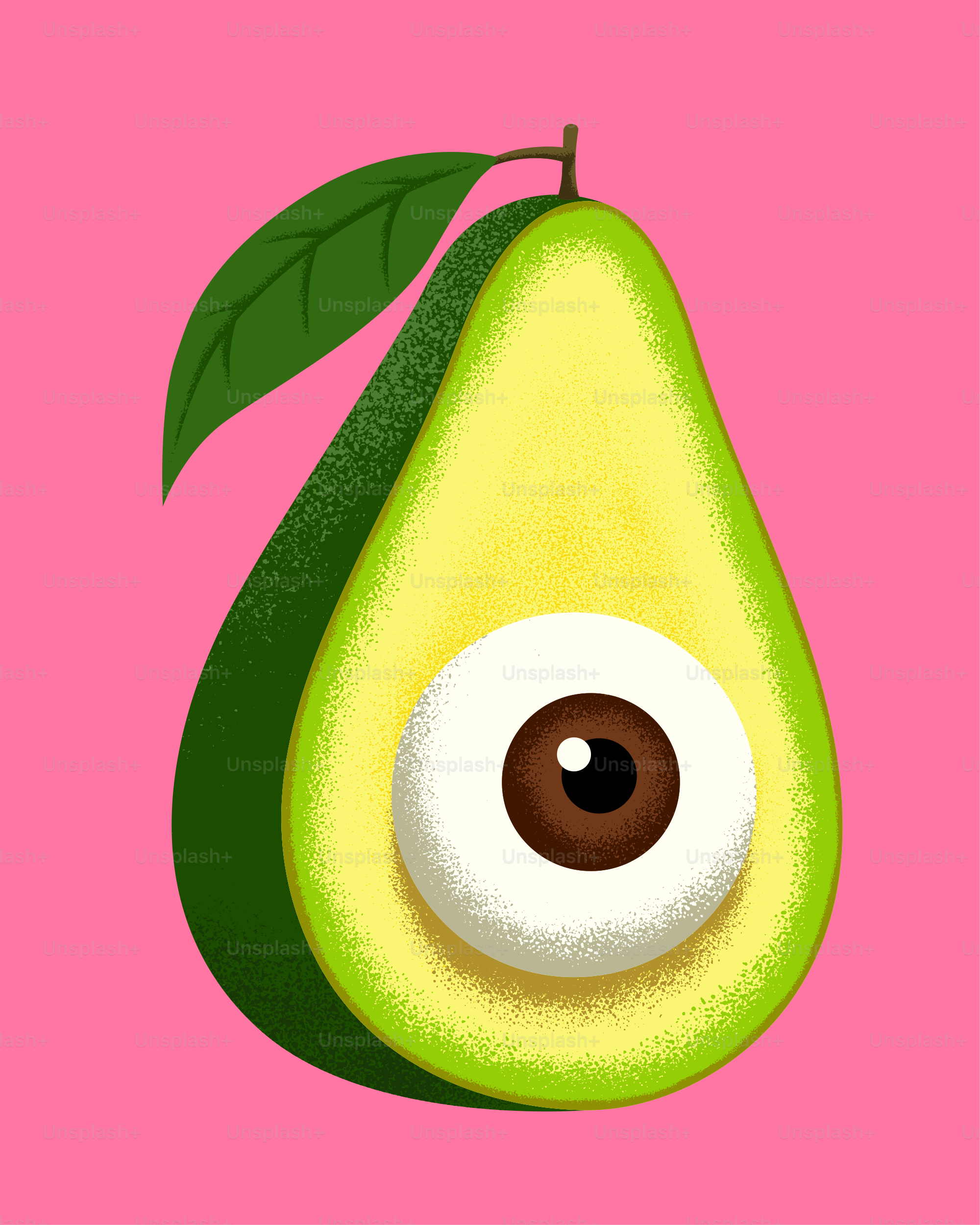 An avocado with an eye on it