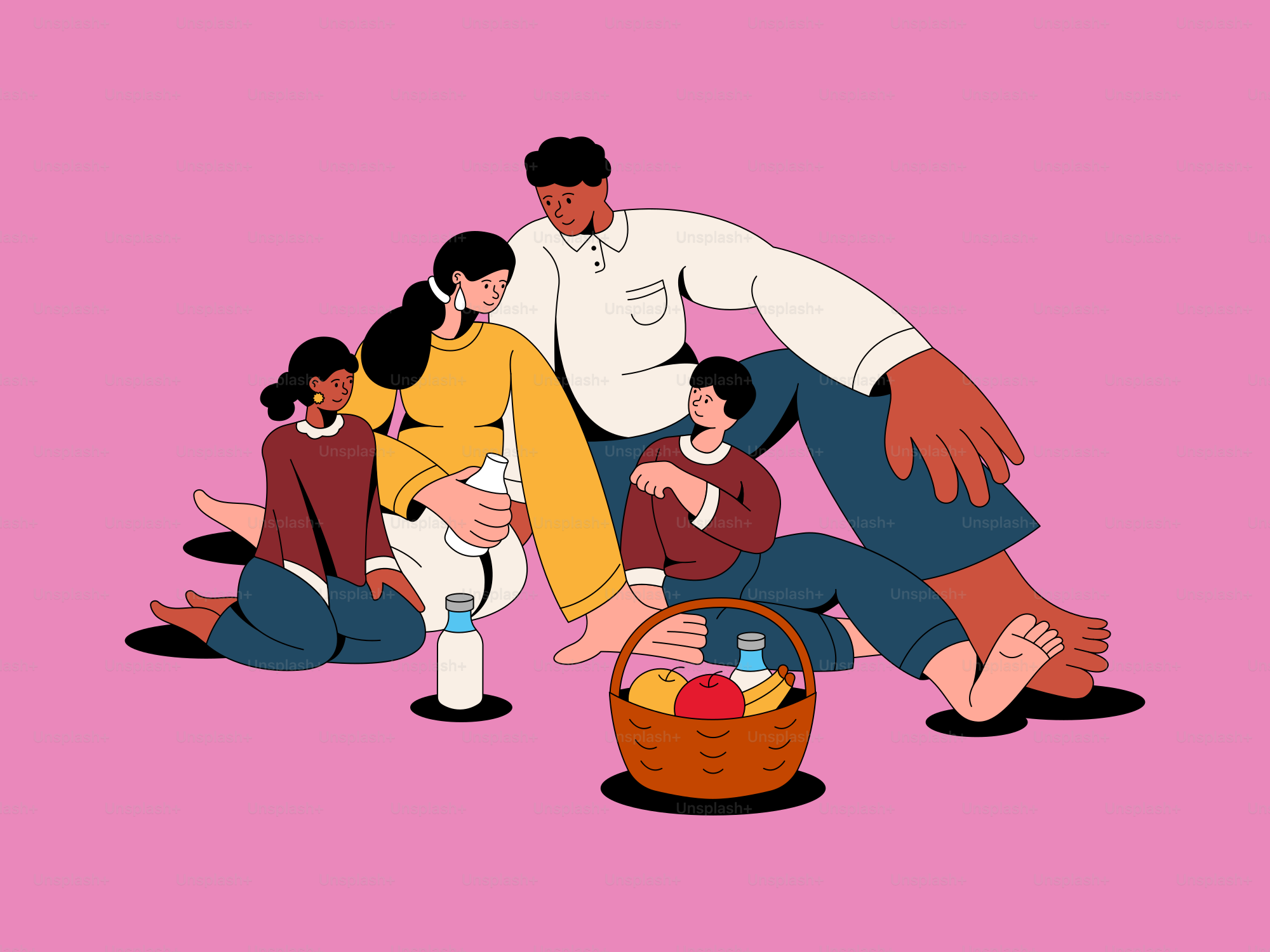 A group of people sitting next to each other