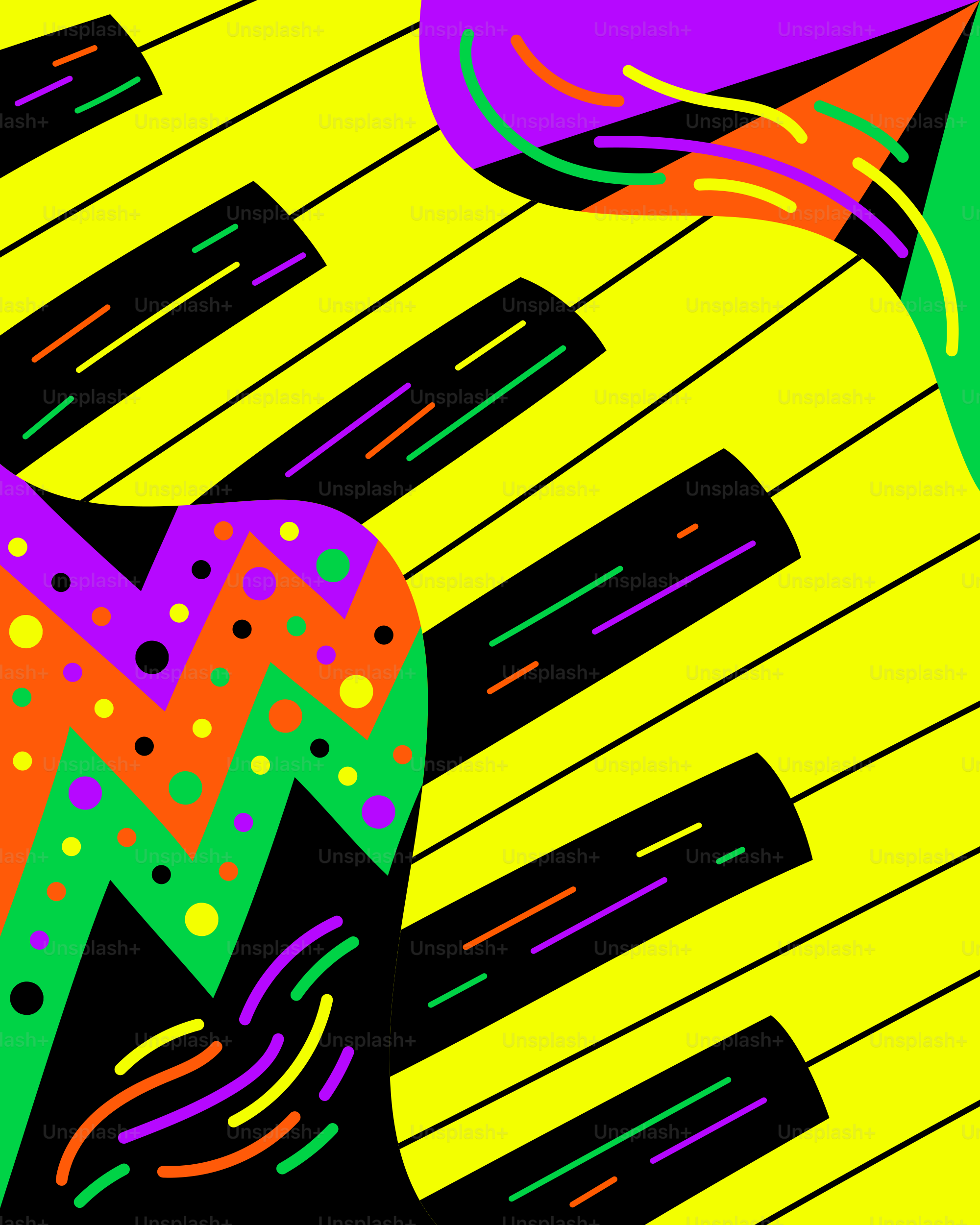 A colorful pattern of piano keys and a heart