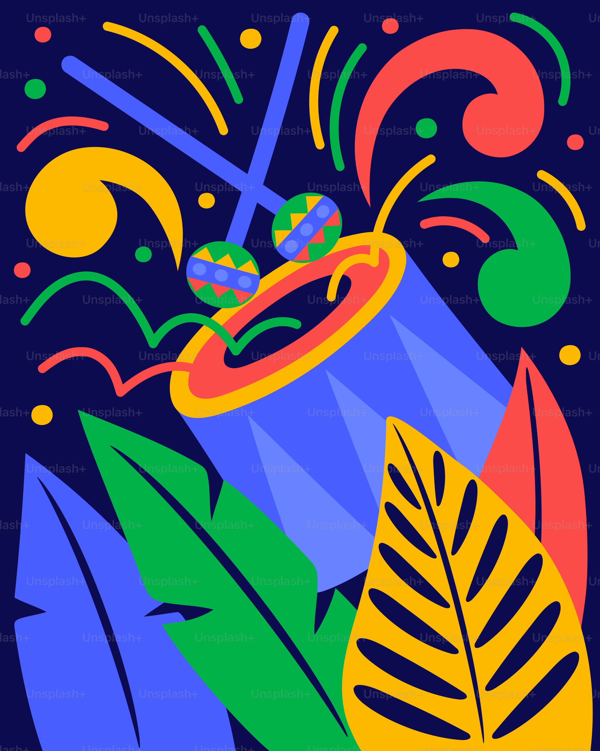 A picture of a cup with a straw in it