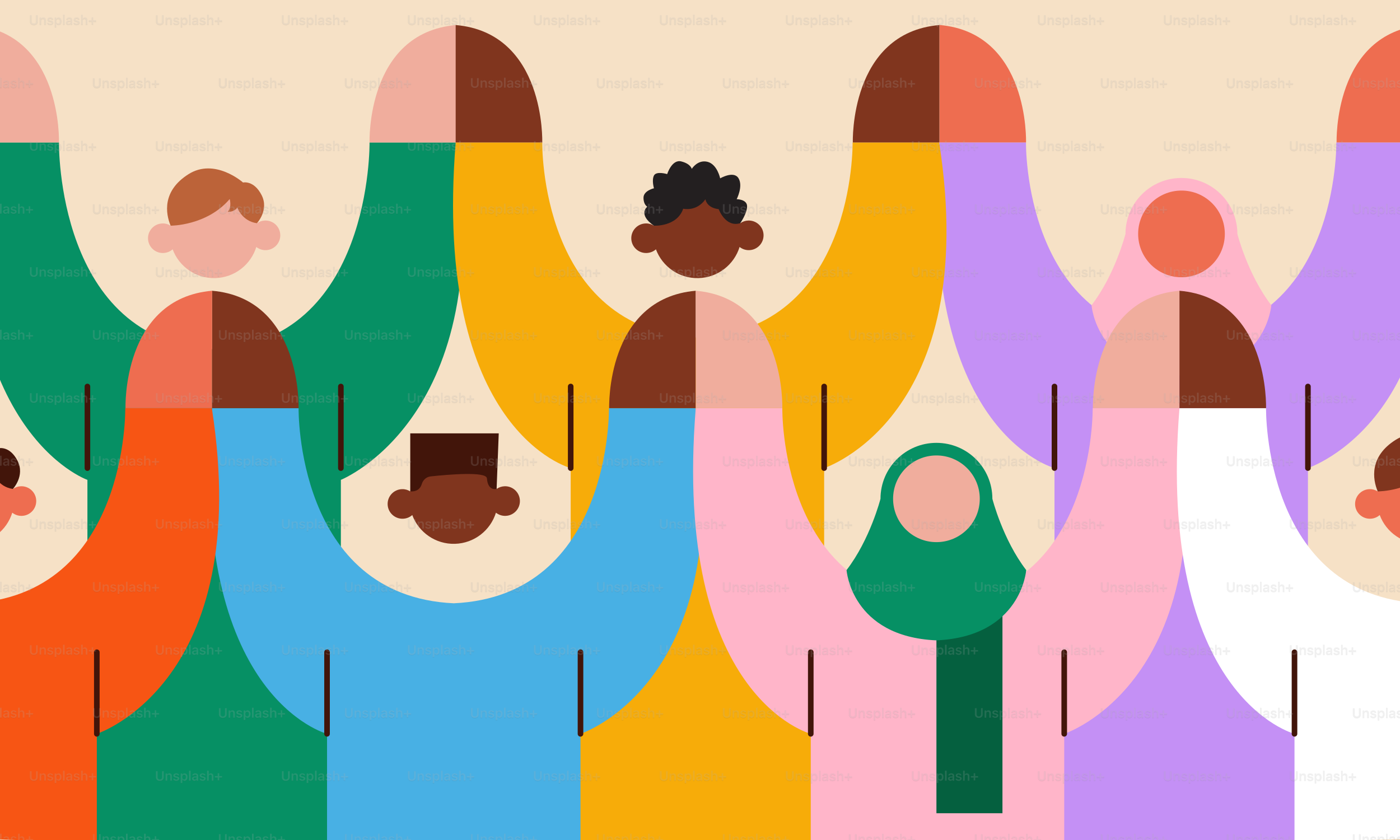 Un groupe de personnes debout côte à côte