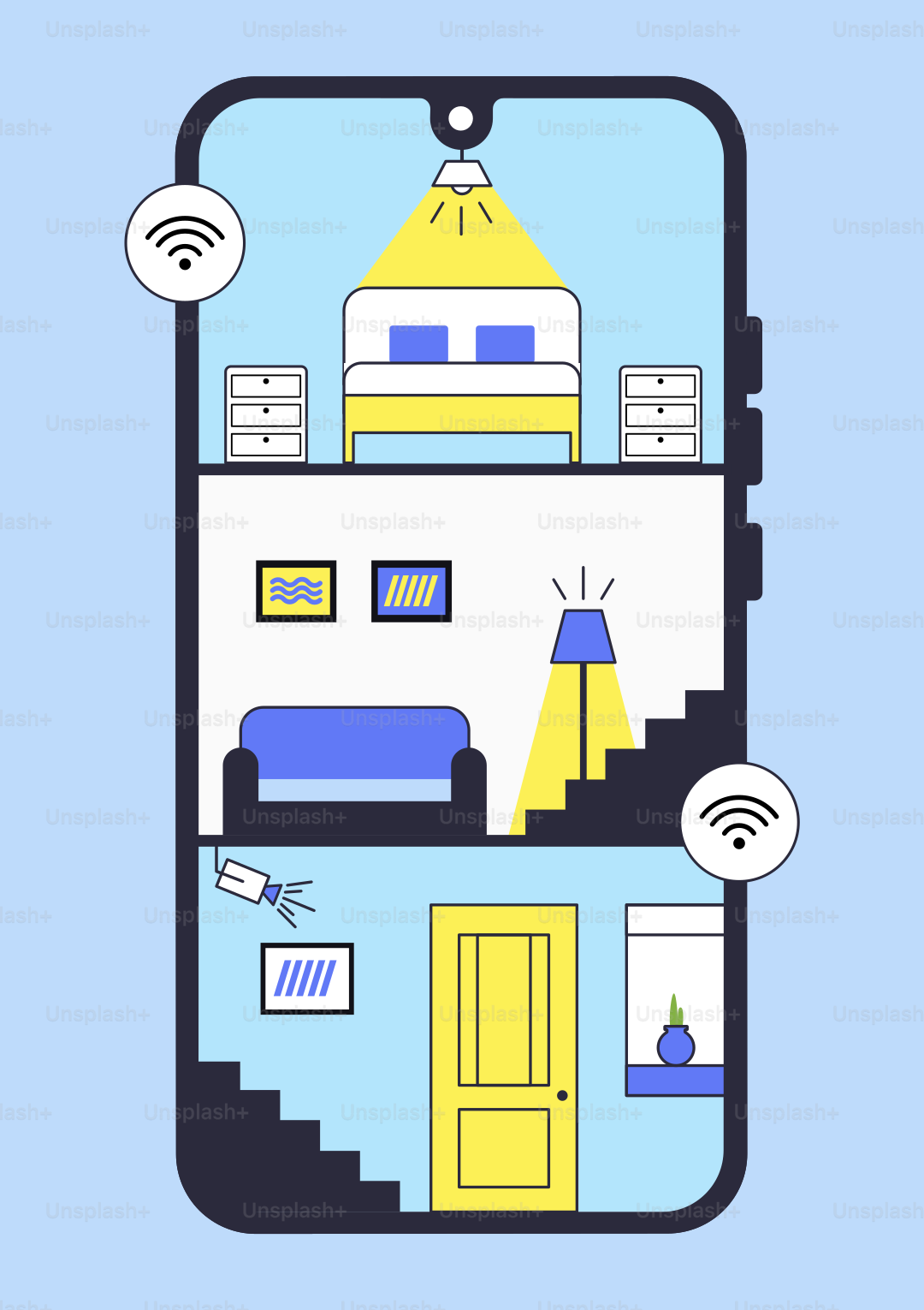 Un teléfono con la foto de una casa