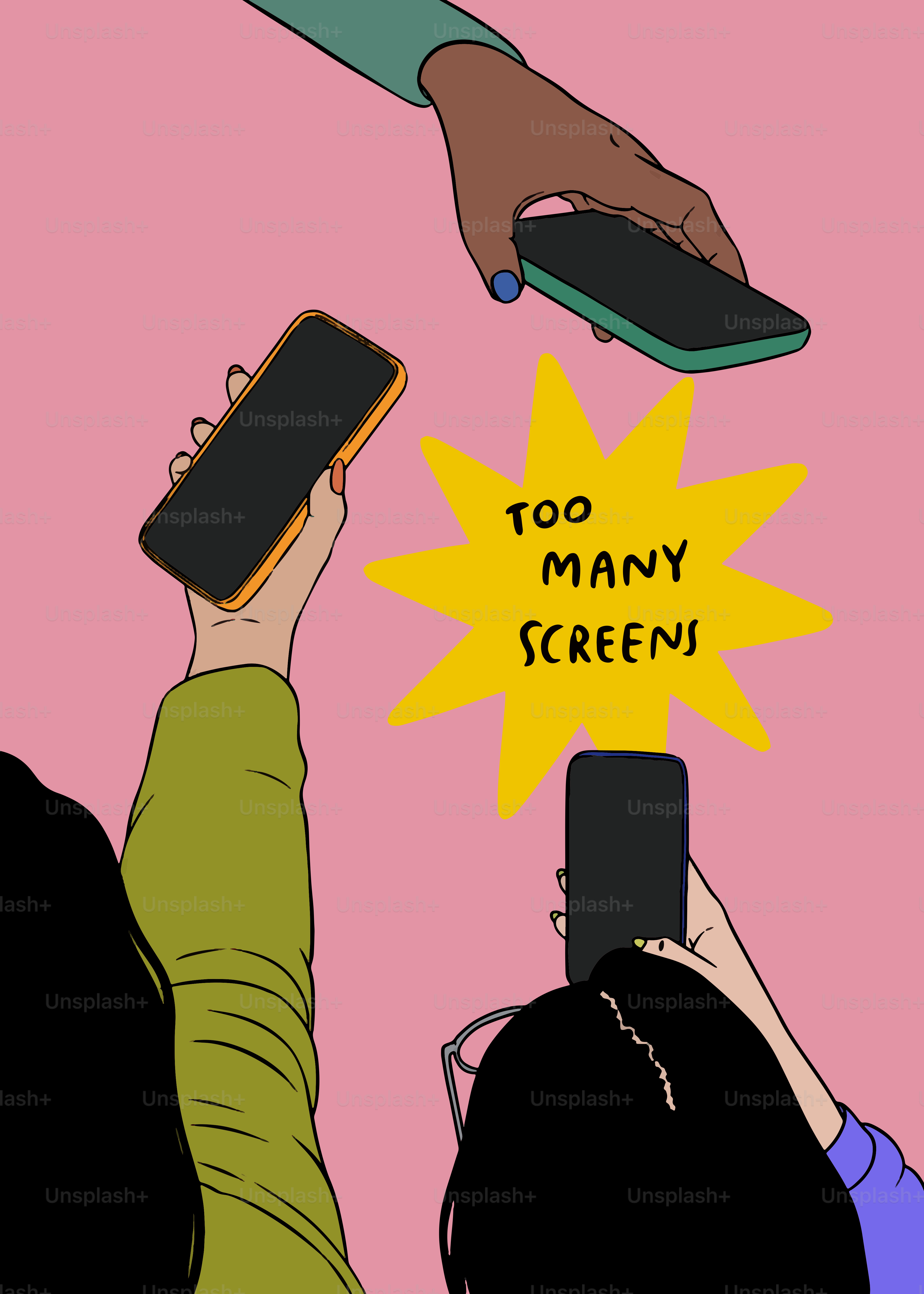 A group of people holding up their cell phones