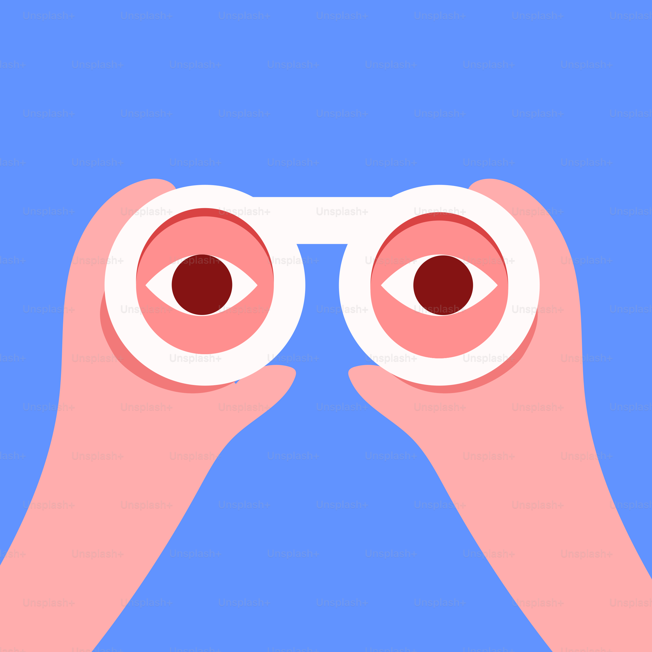 A pair of hands holding a pair of binoculars