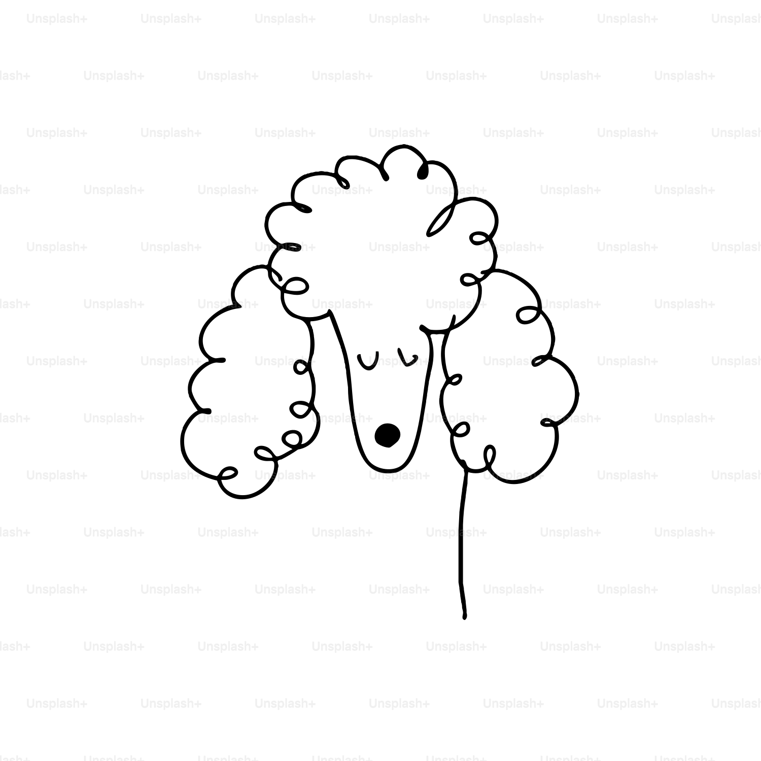 Un dessin en noir et blanc d'un mouton vectoriel – Image de Chien sur  Unsplash, image size:3000x3000