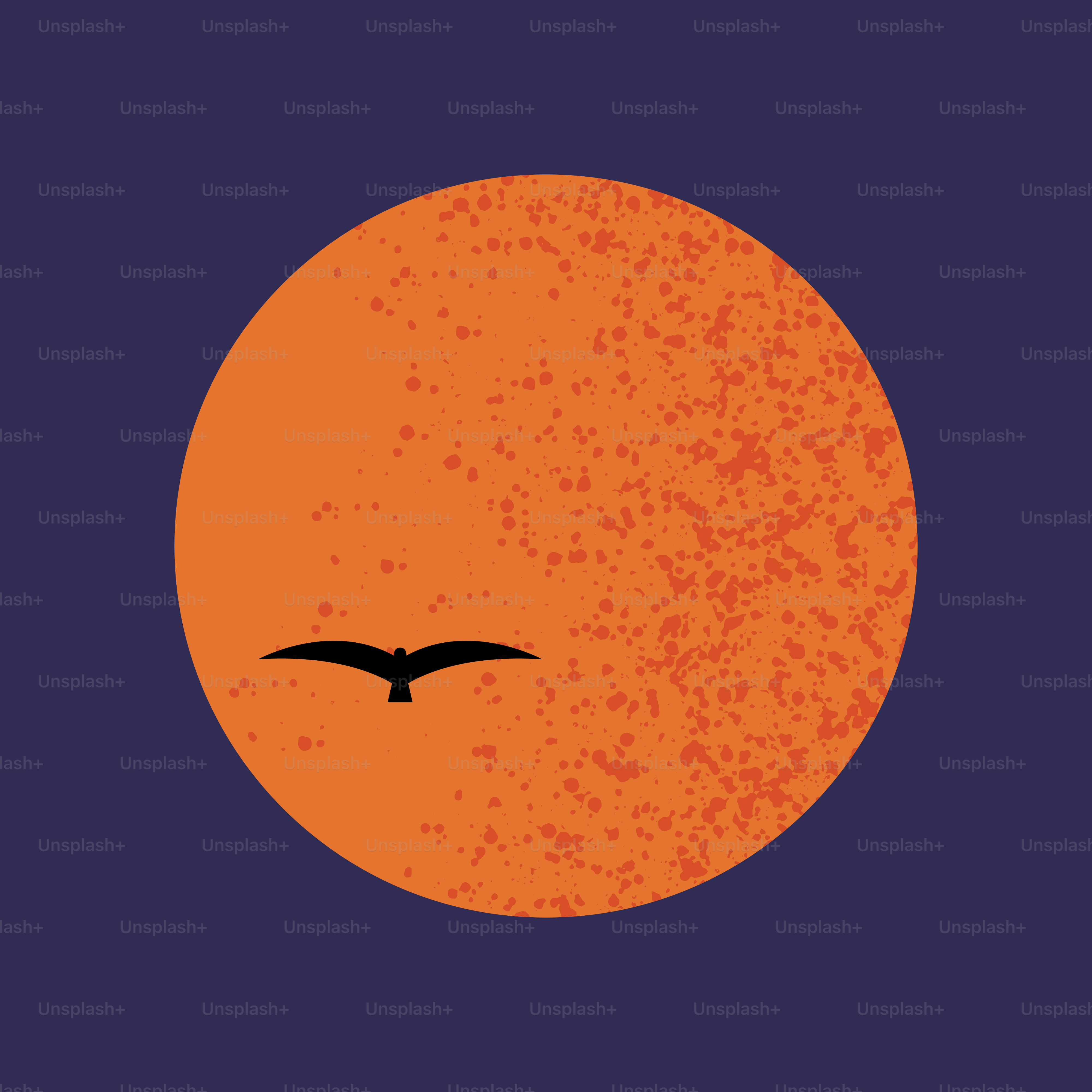An orange with a bird flying in front of it
