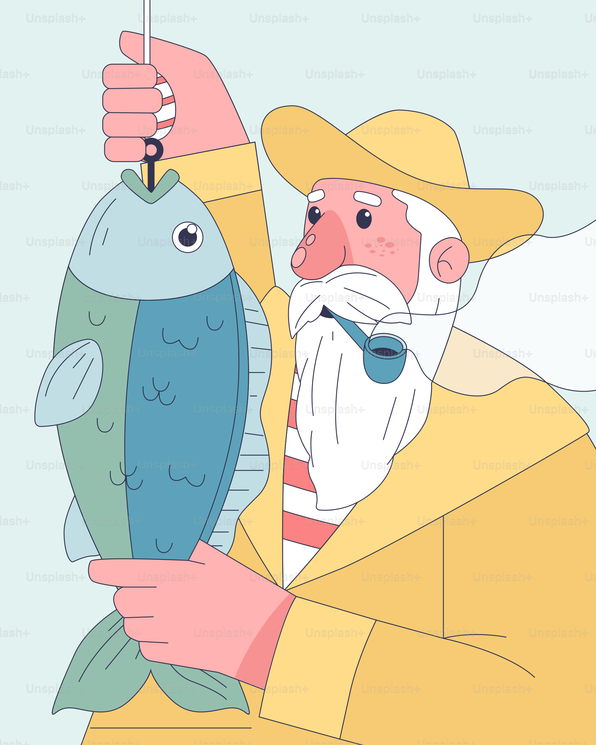 A man holding a fish in his hand