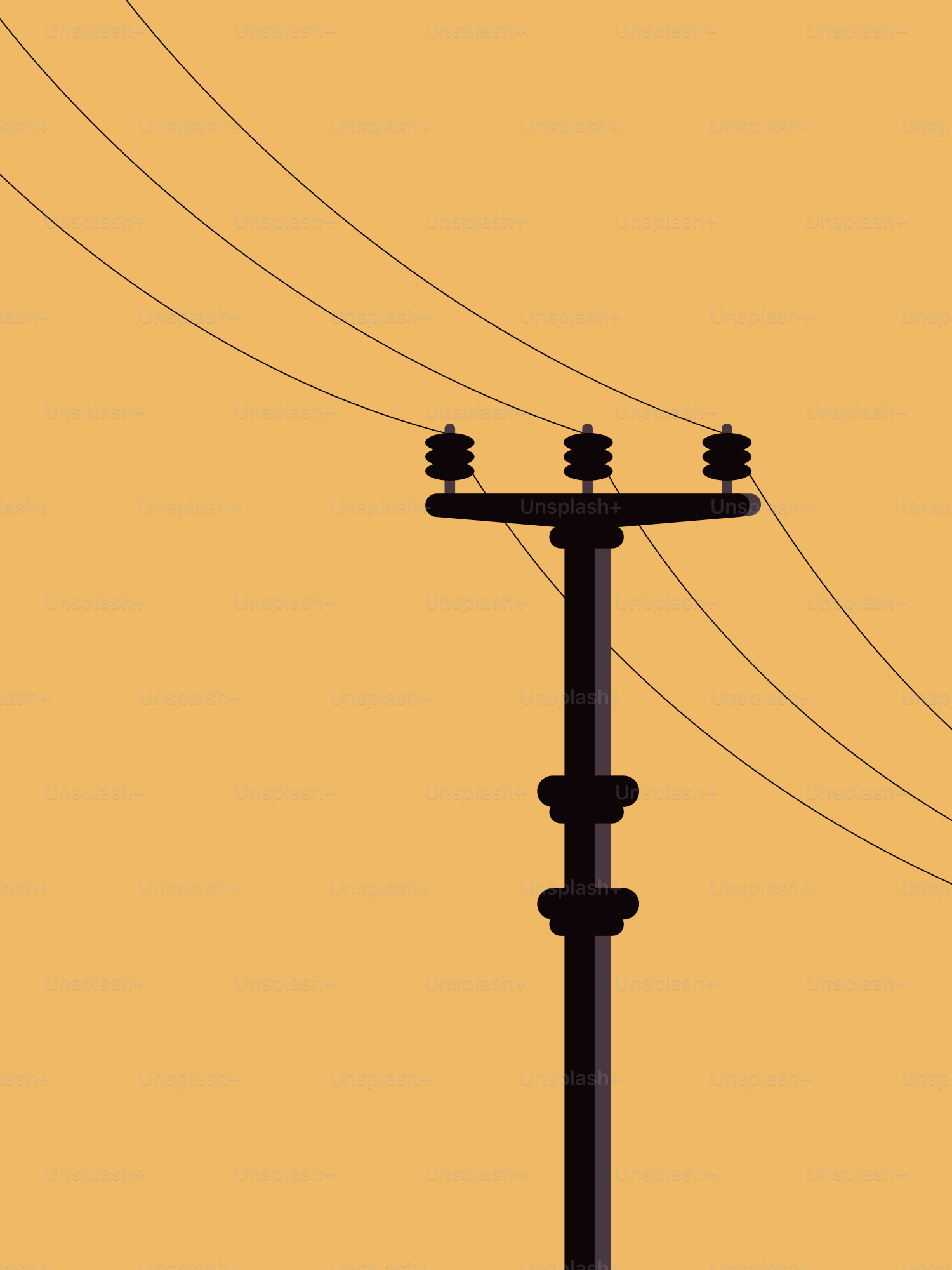 Un poste alto con un montón de cables encima