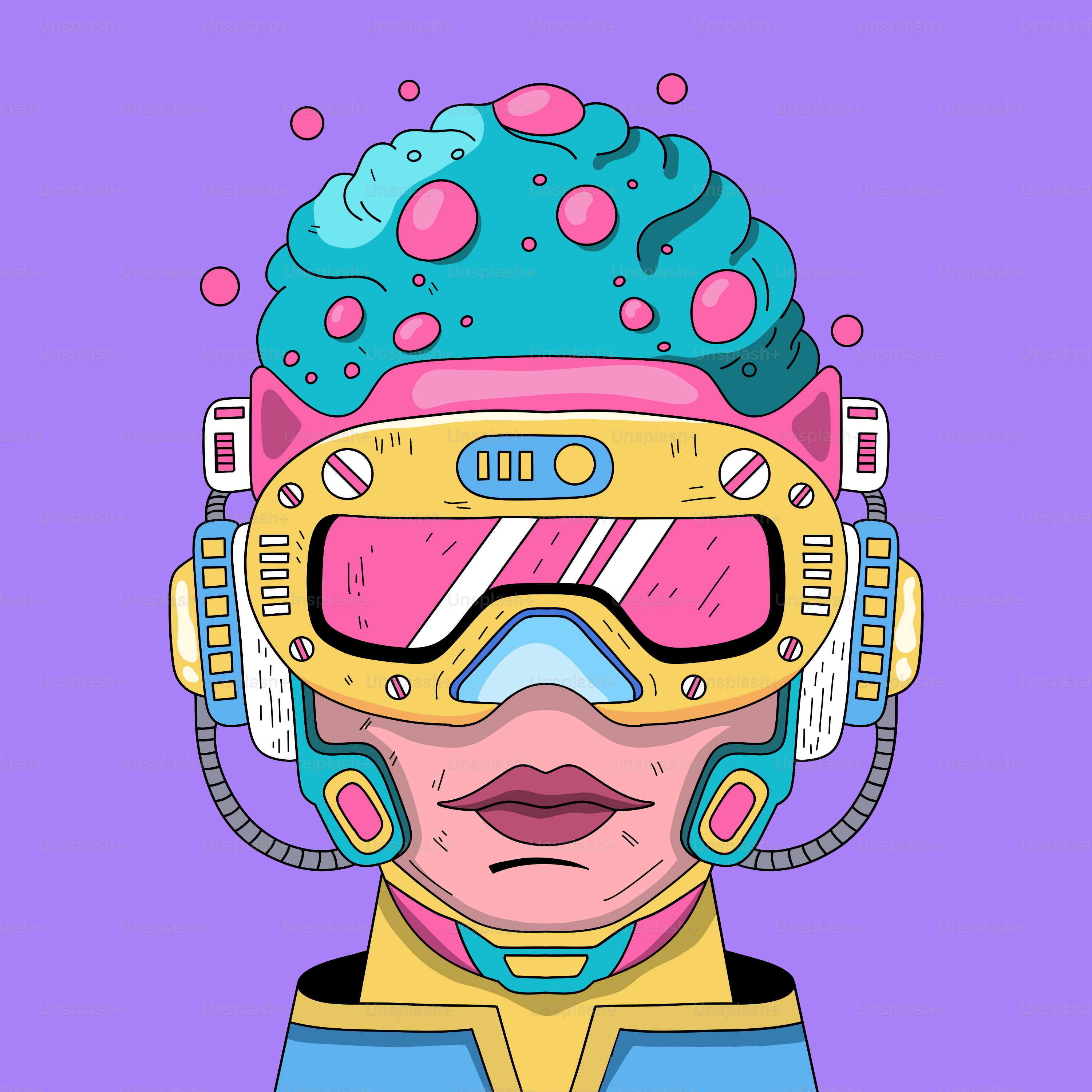 A person wearing a helmet and goggles