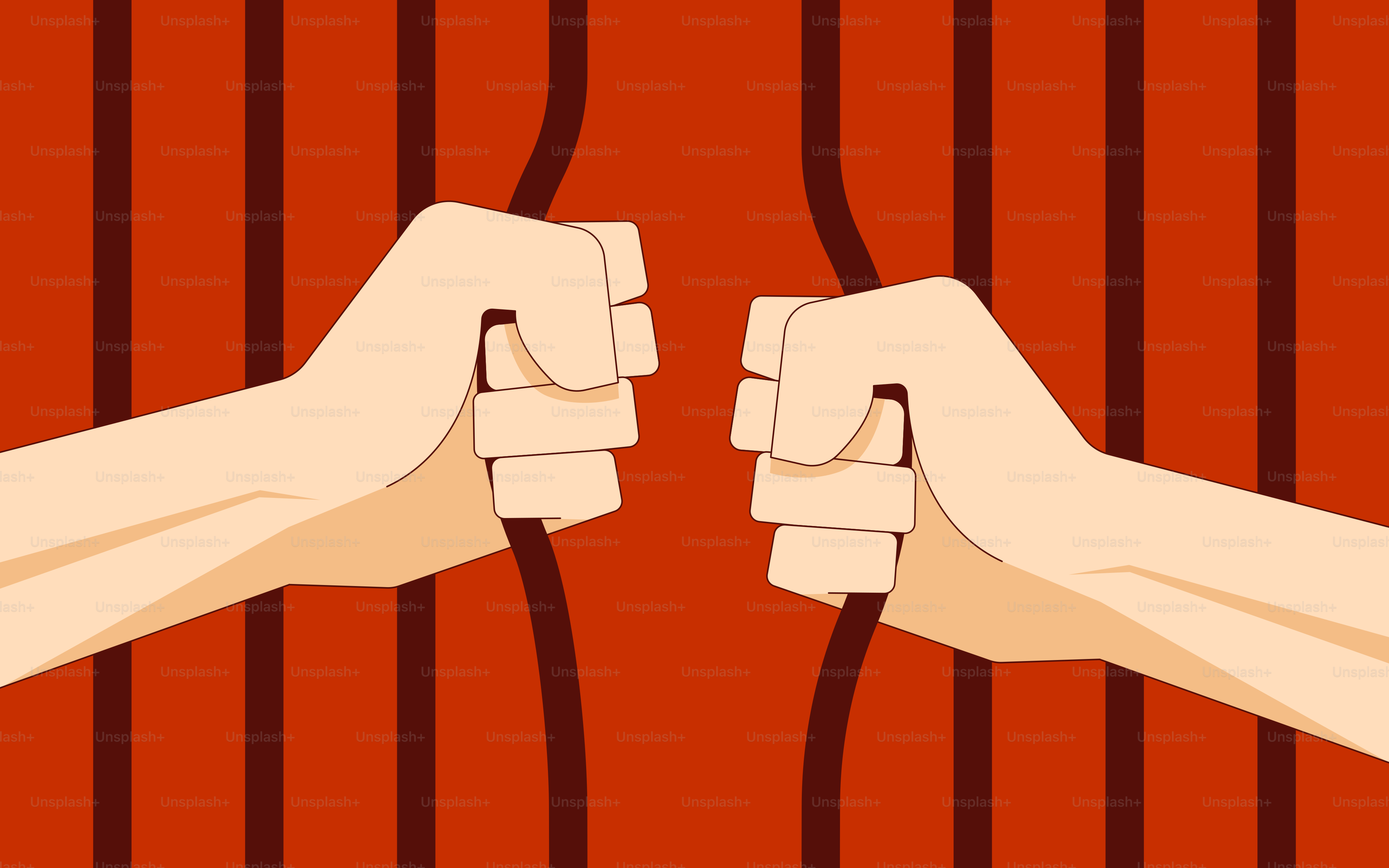 Deux mains se tenant l’une l’autre devant un rideau