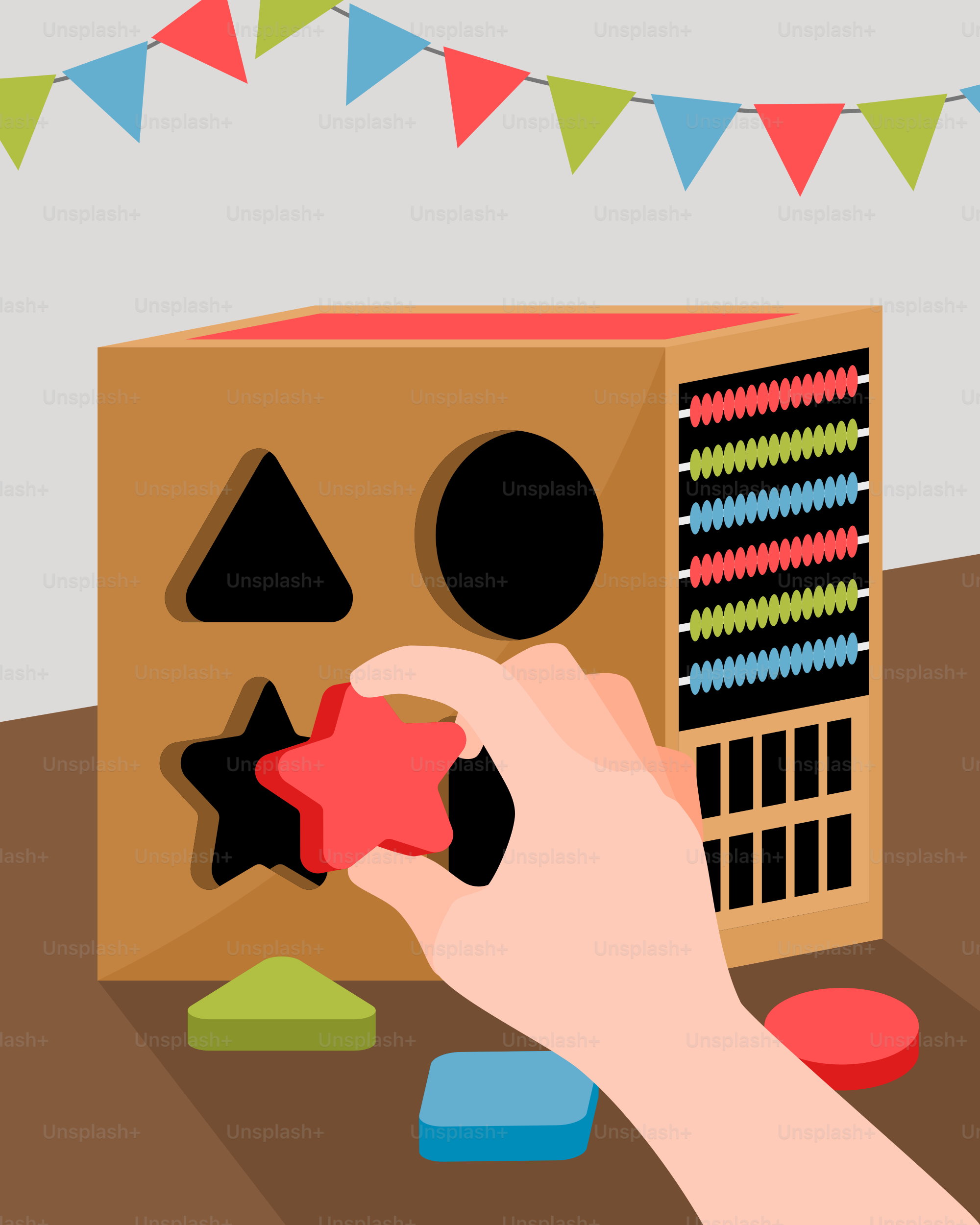 A person is playing with a cardboard box