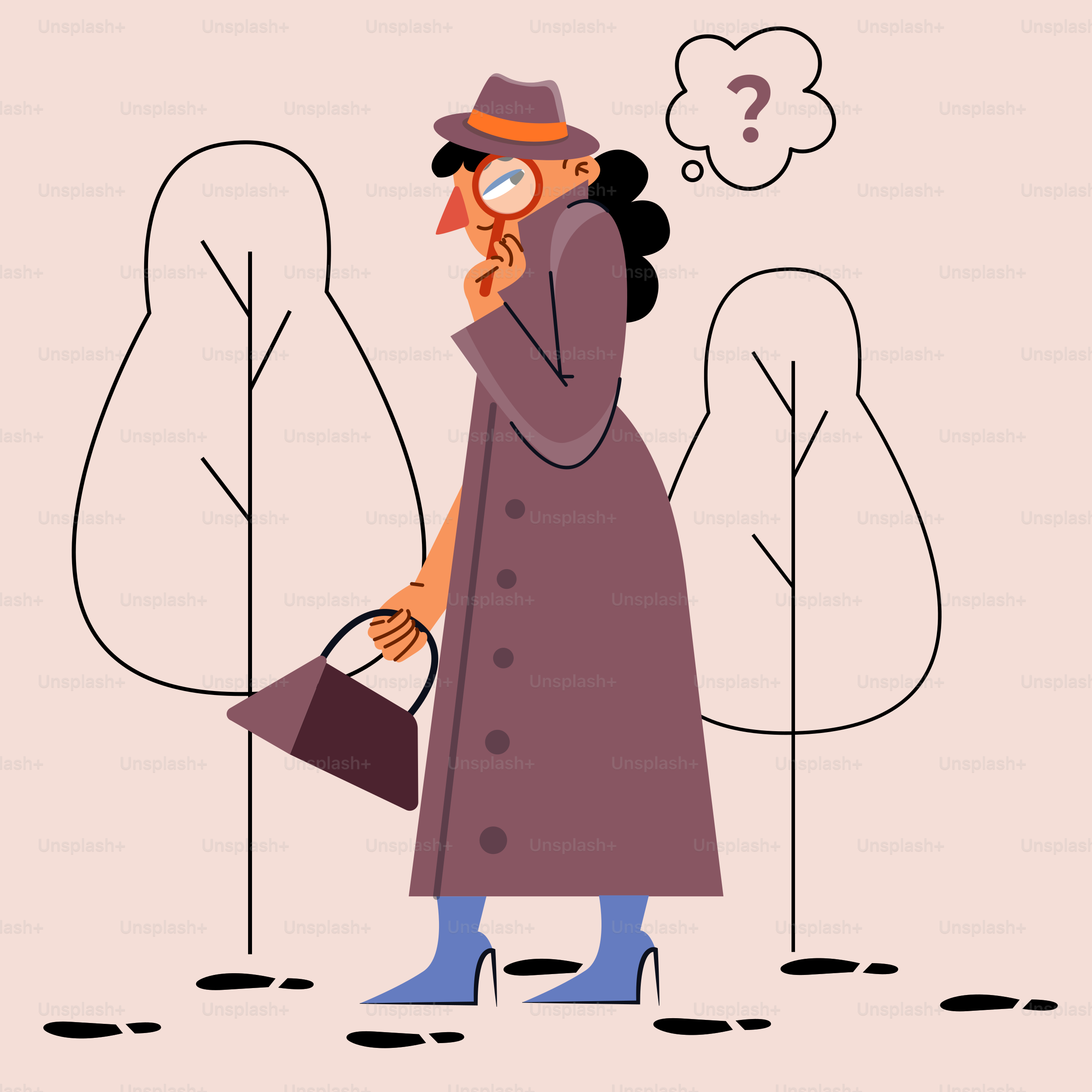 Une femme en trench-coat parlant au téléphone portable