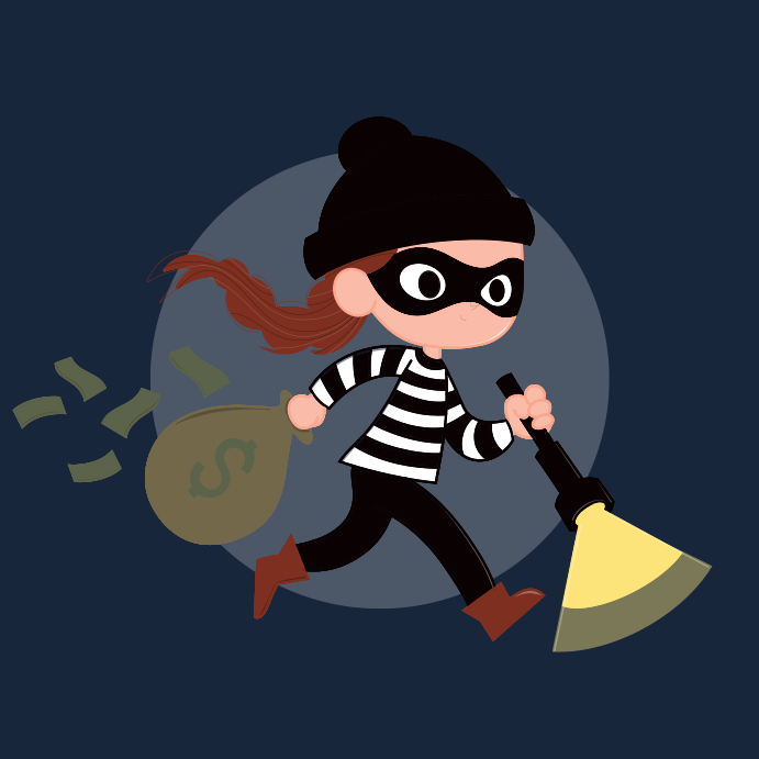 Une caricature d’une personne avec un balai