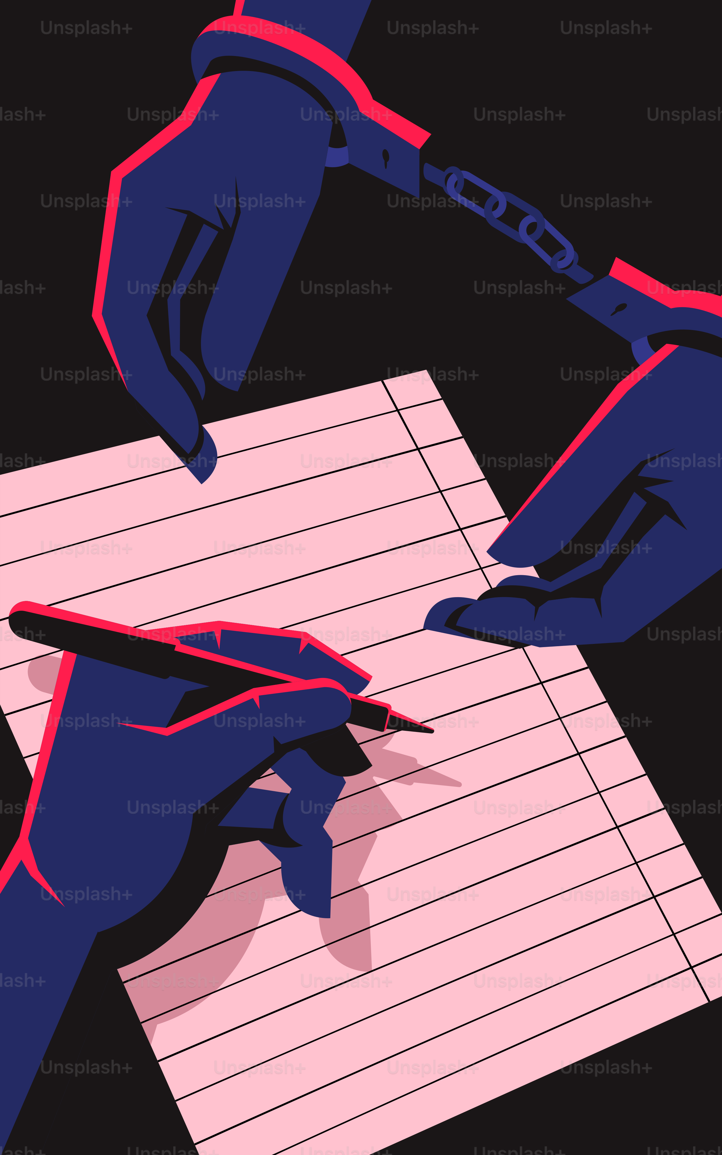 Une personne écrivant sur un bout de papier