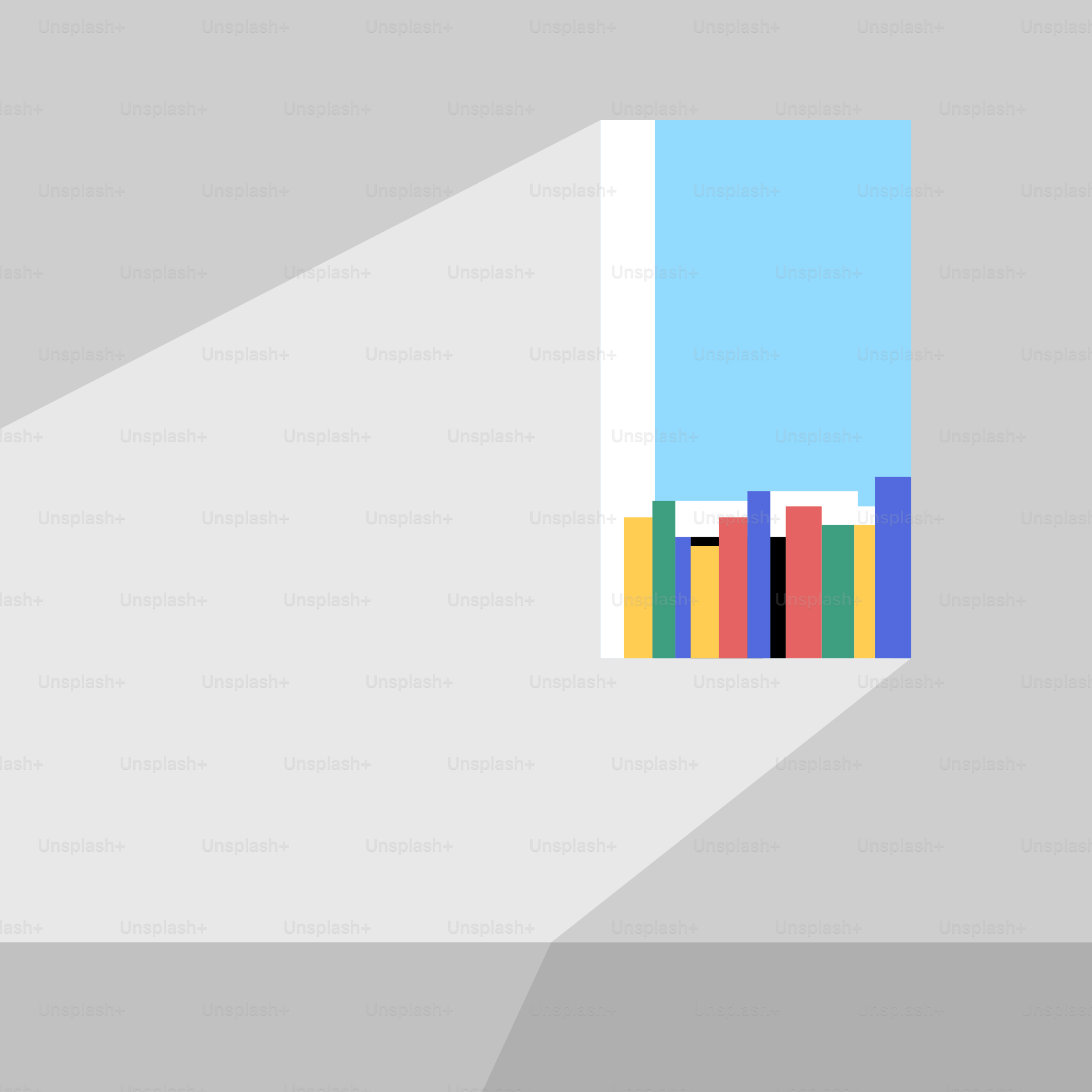 A long shadow of a book on a wall