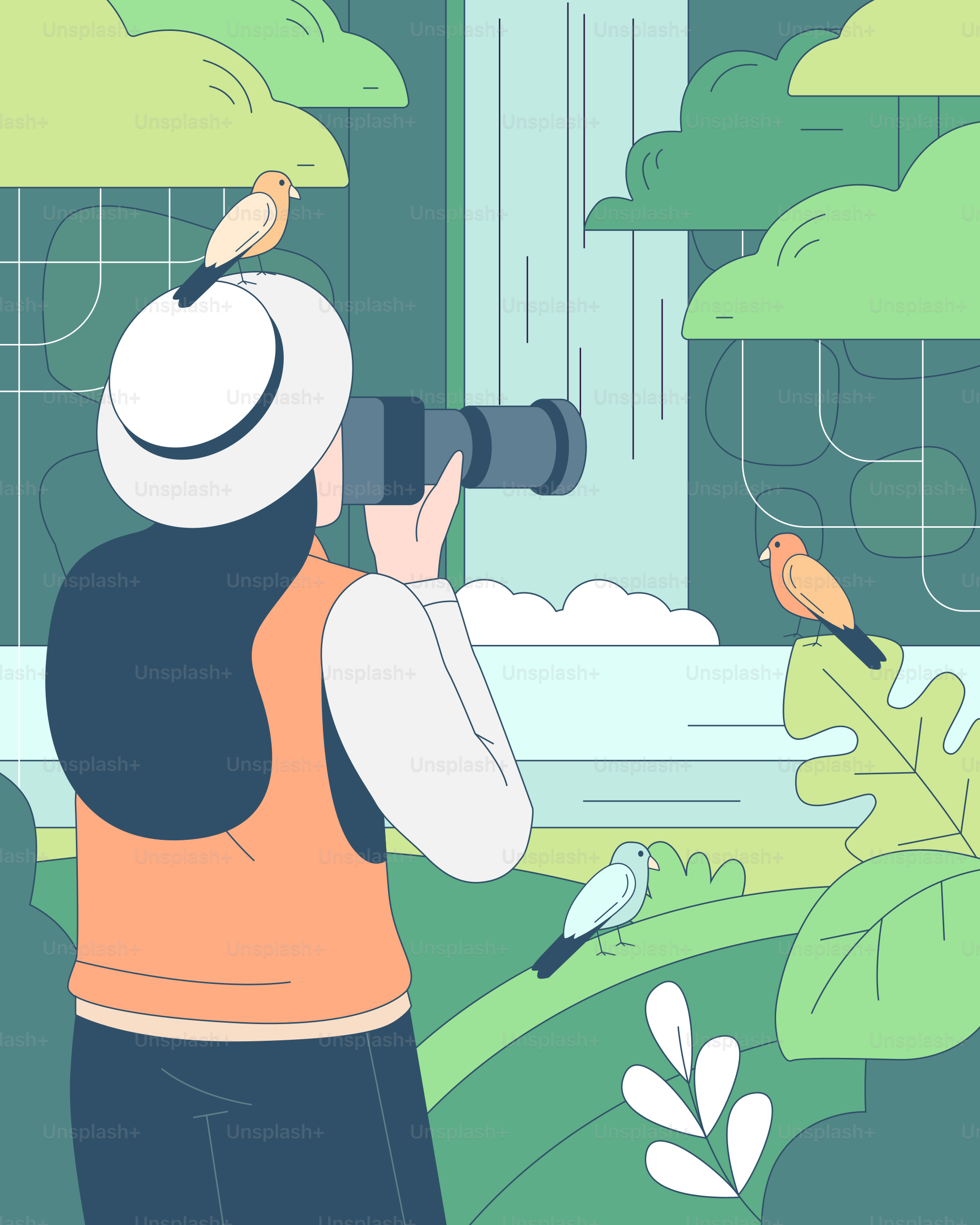 A person taking a picture of a bird with a camera