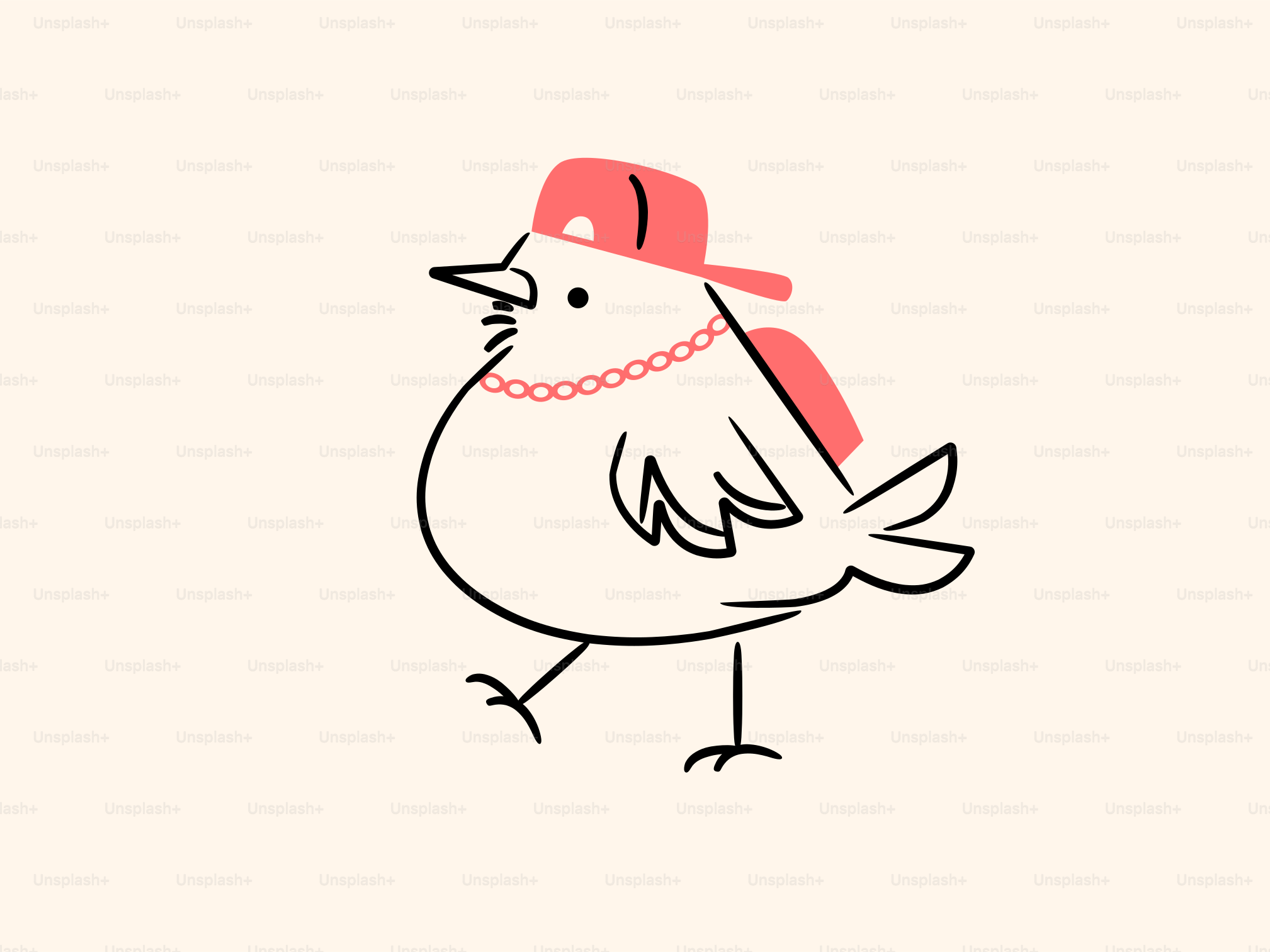 A small bird with a red hat on its head