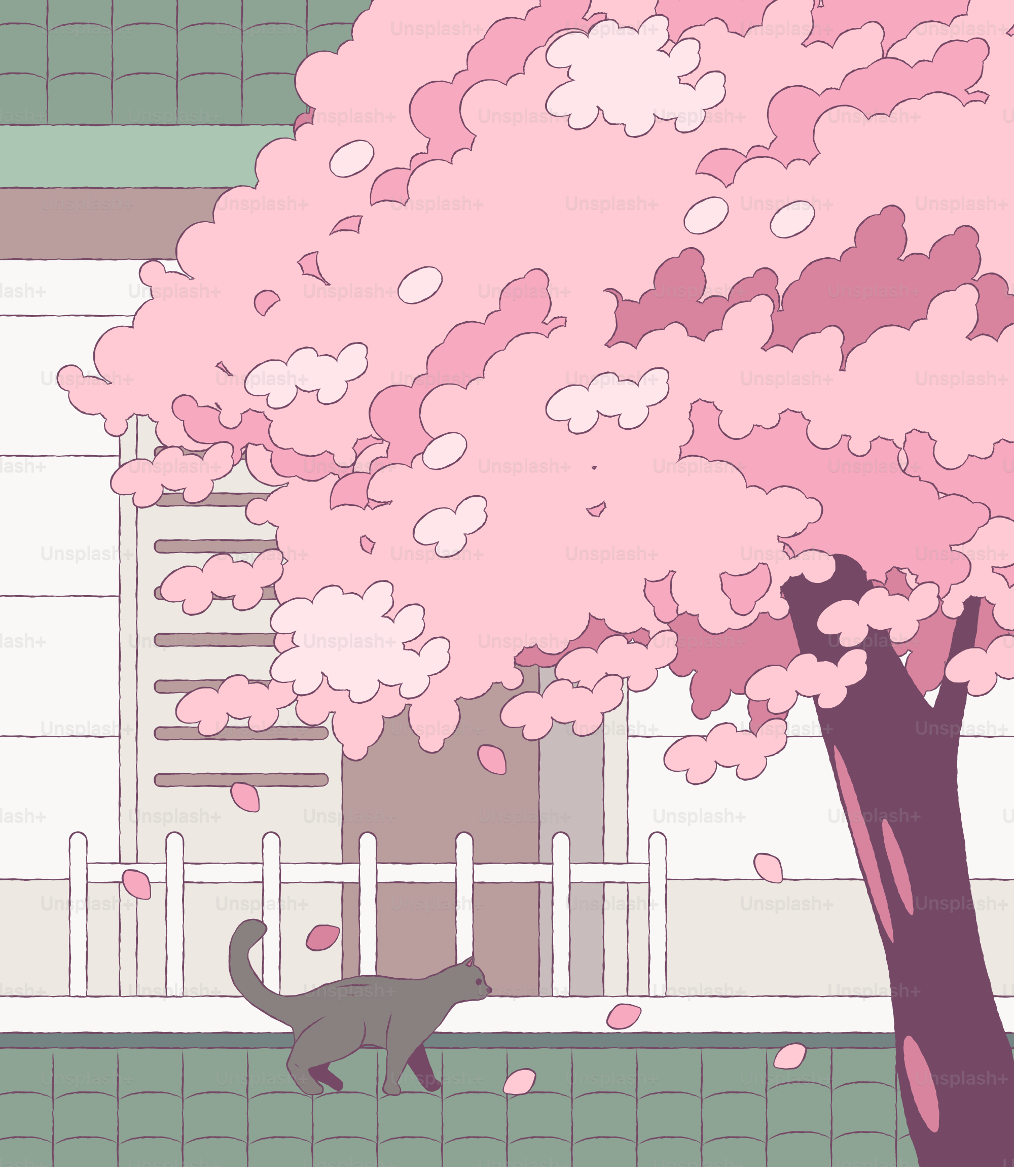 A cat that is standing under a tree