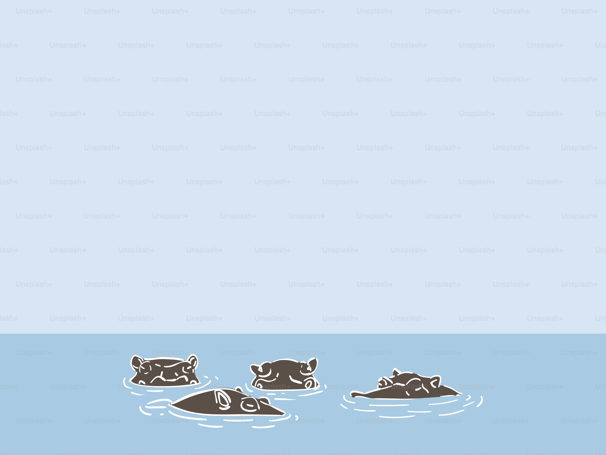 A group of animals floating on top of a body of water