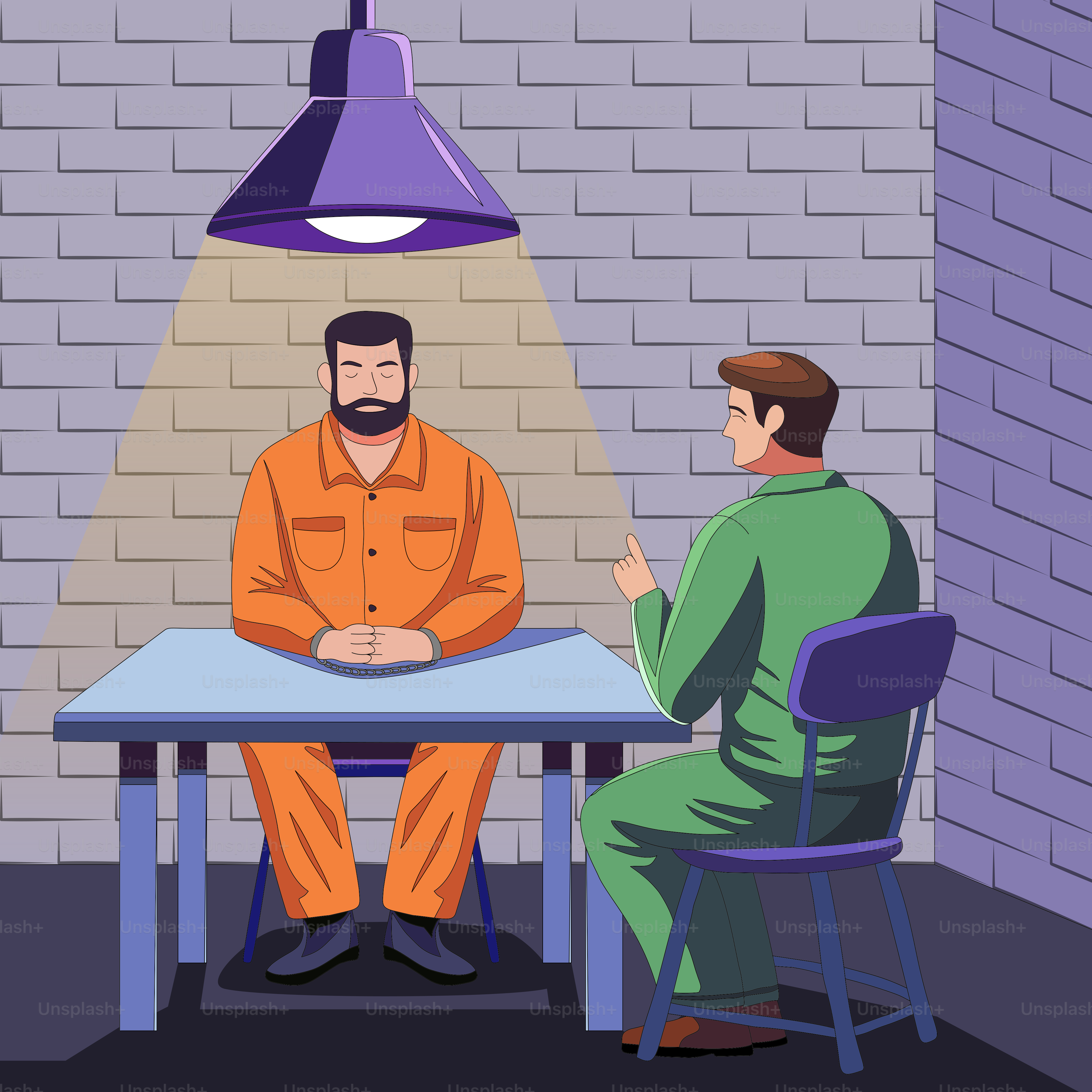 Un par de hombres sentados a una mesa