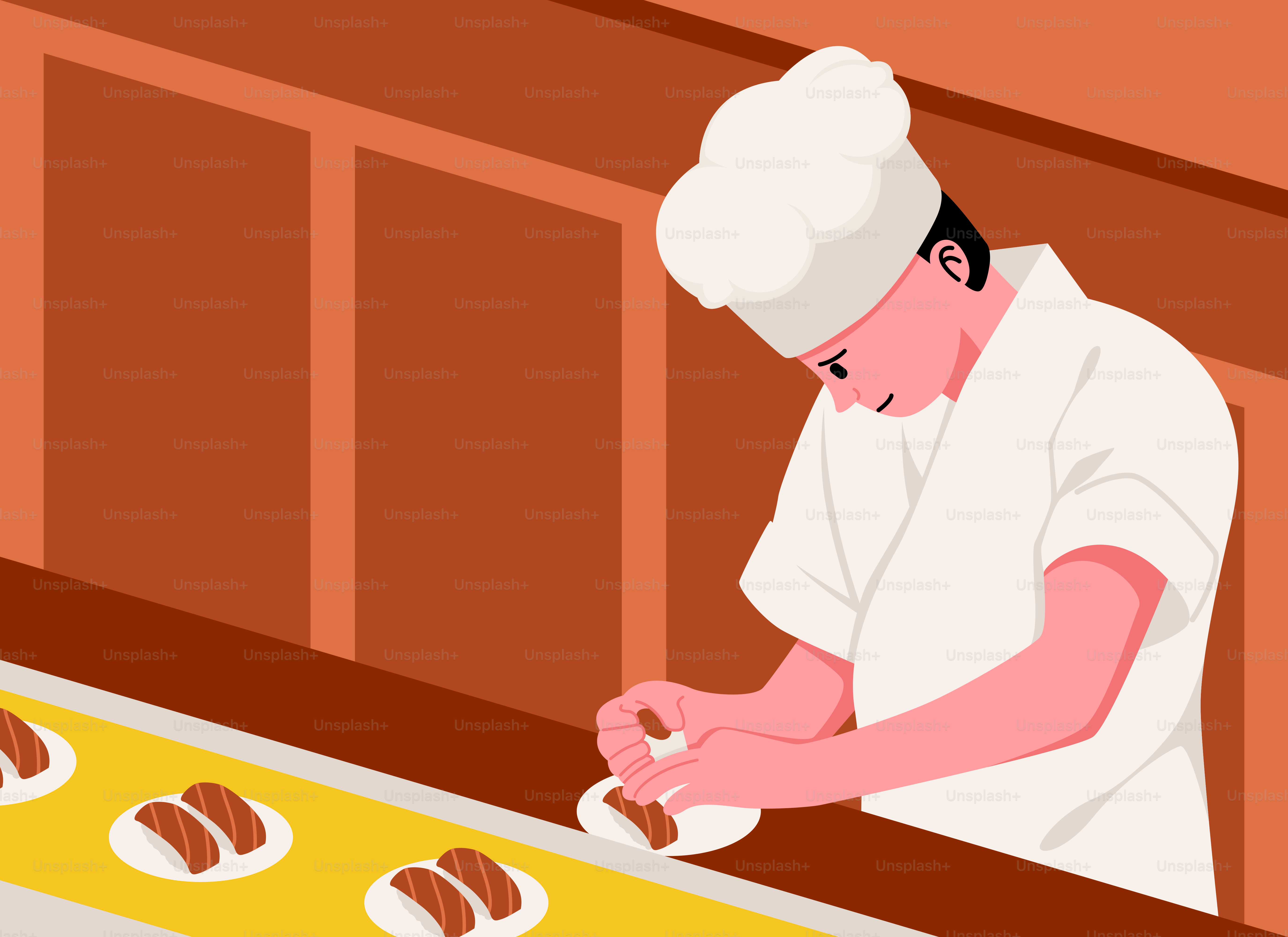 Un homme en uniforme de chef prépare à manger