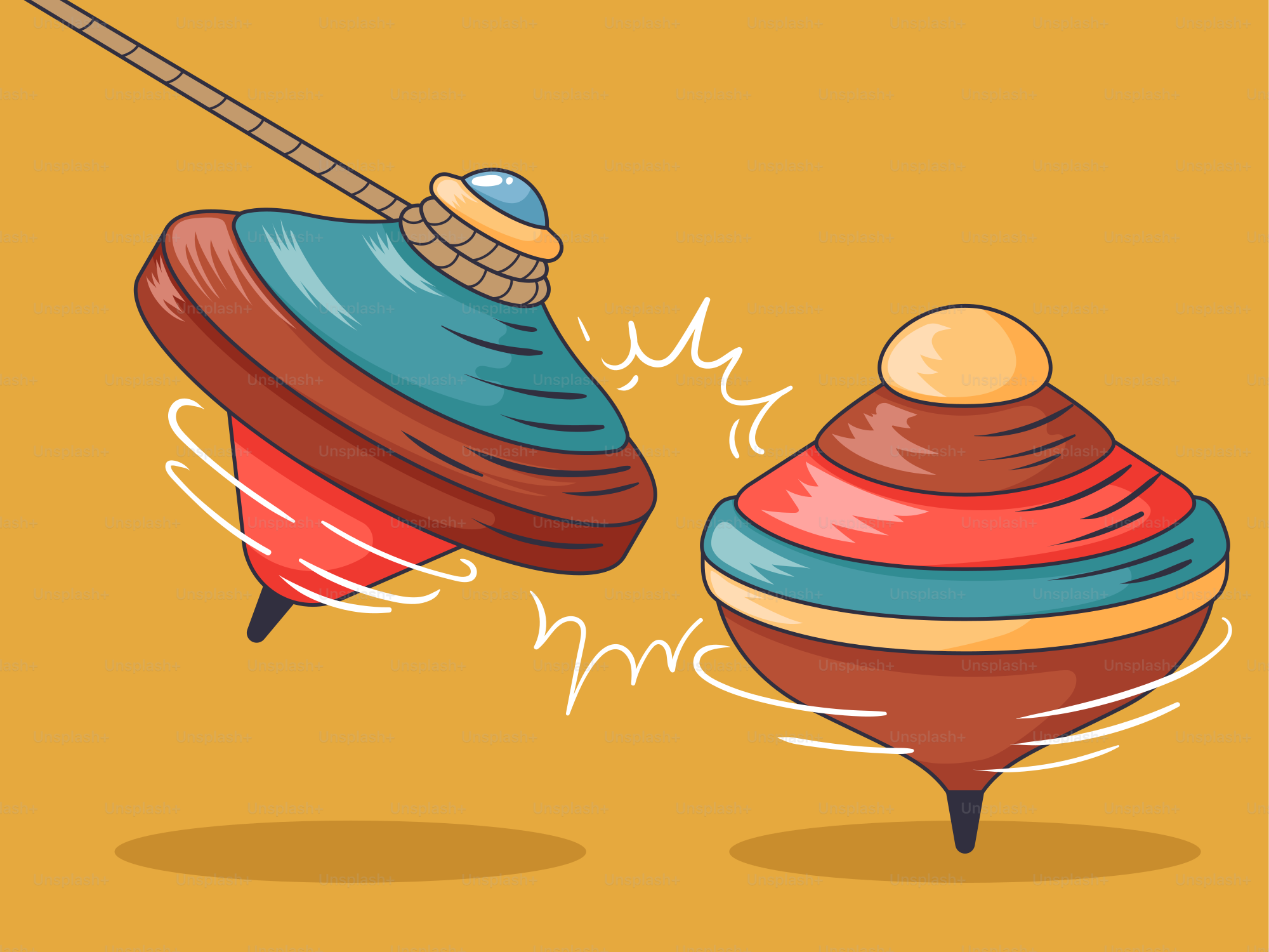 A cartoon image of a flying object