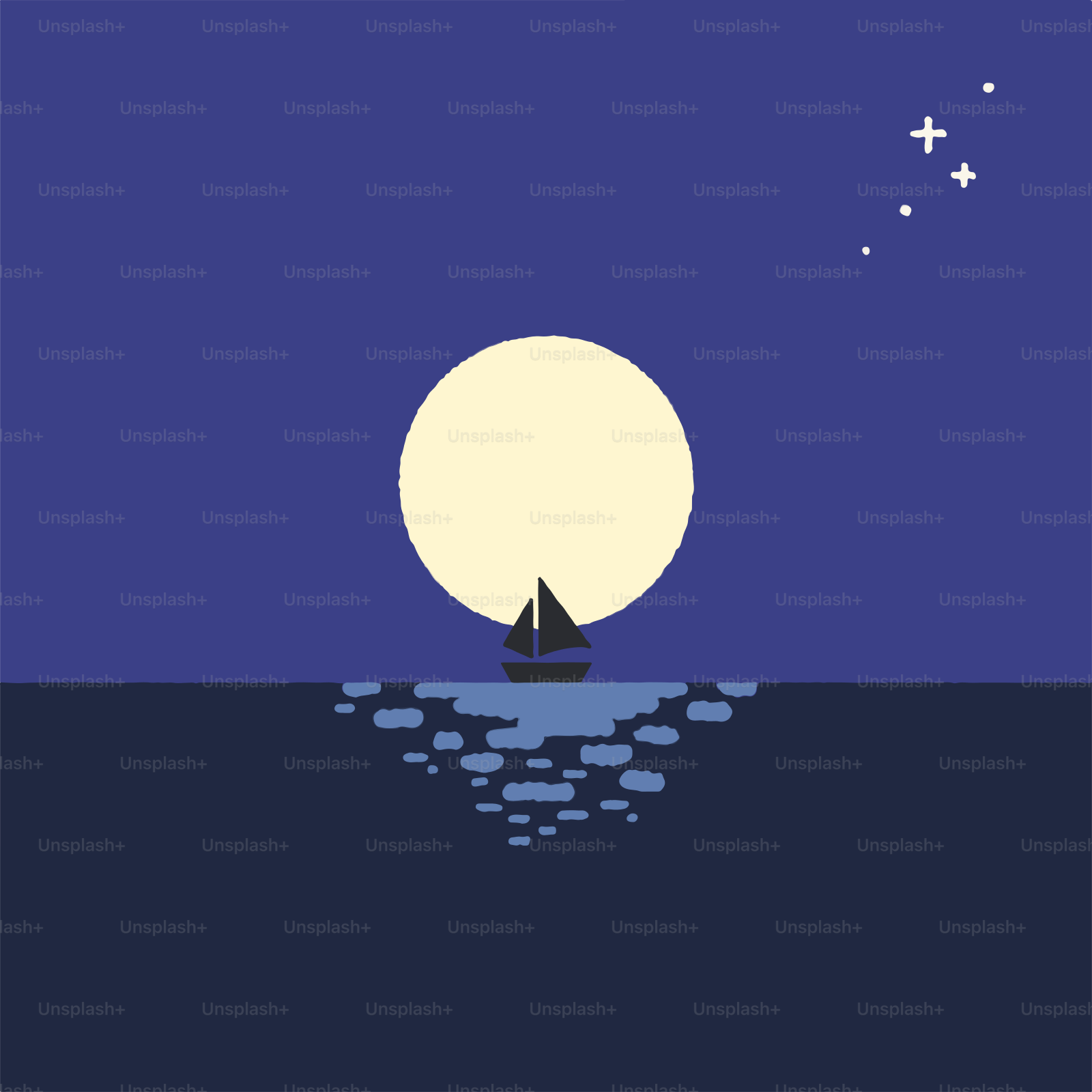 Une photo d’un bateau dans l’océan la nuit