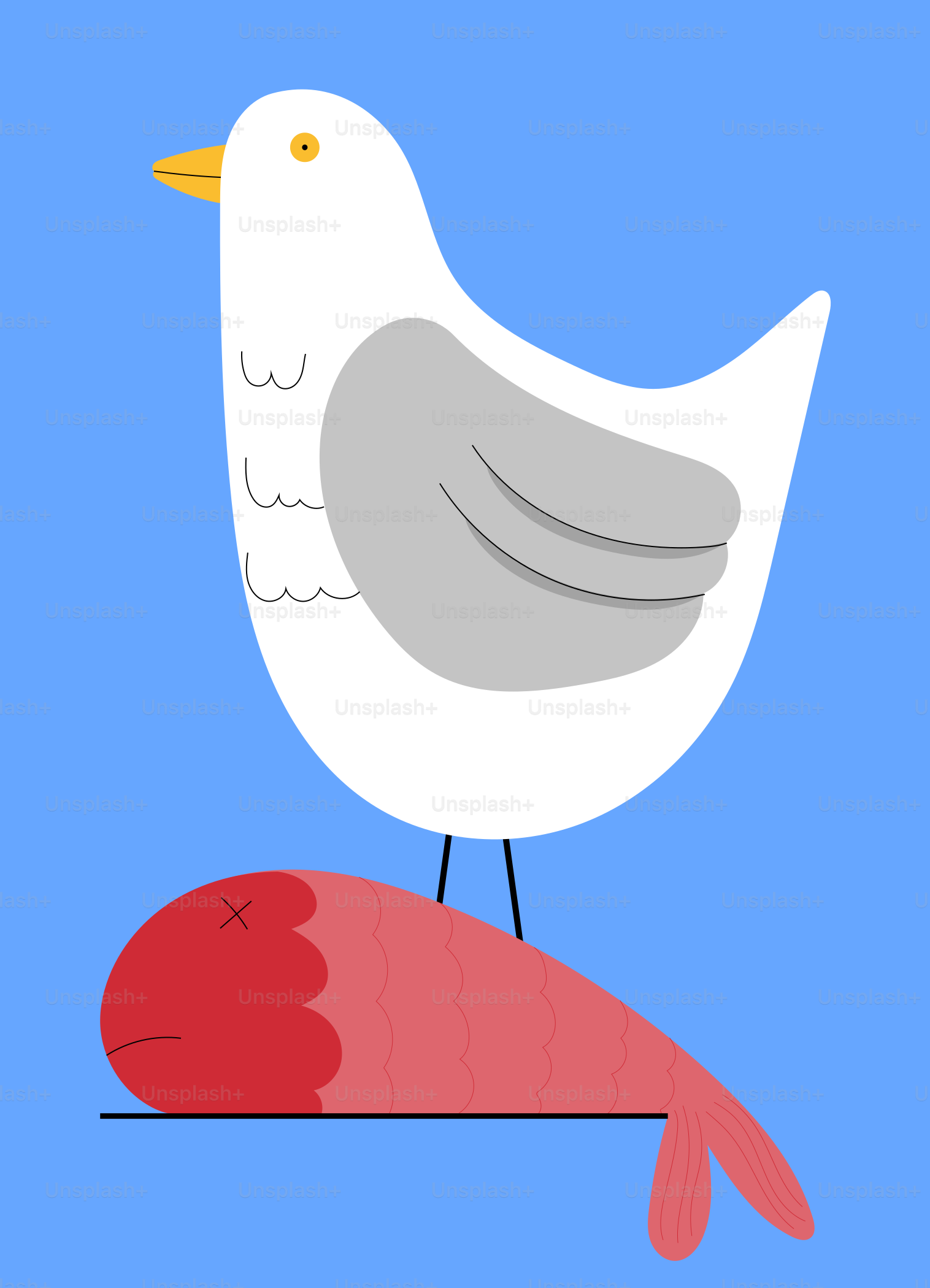 Un oiseau blanc debout sur un objet rouge