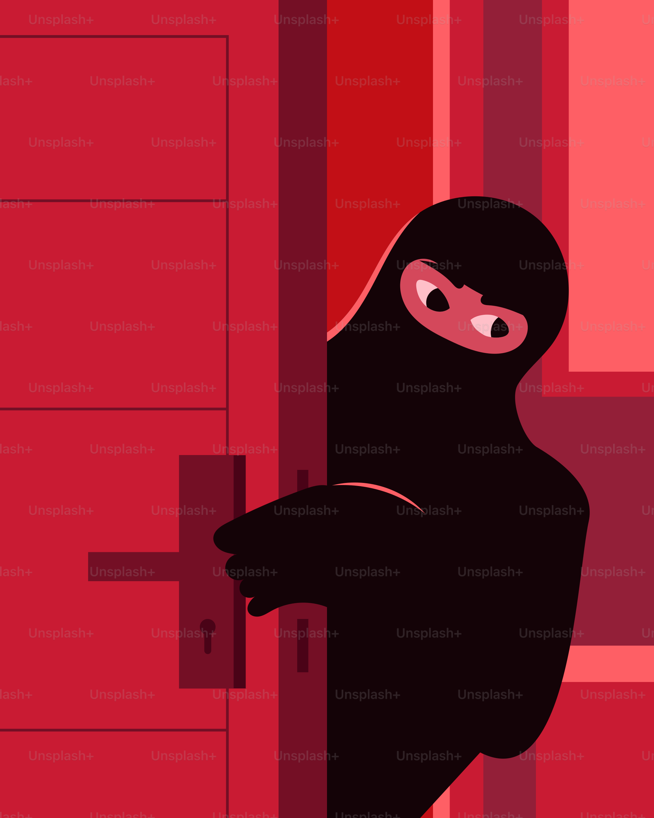 Une caricature d’un cambriolage cambriolage d’une porte