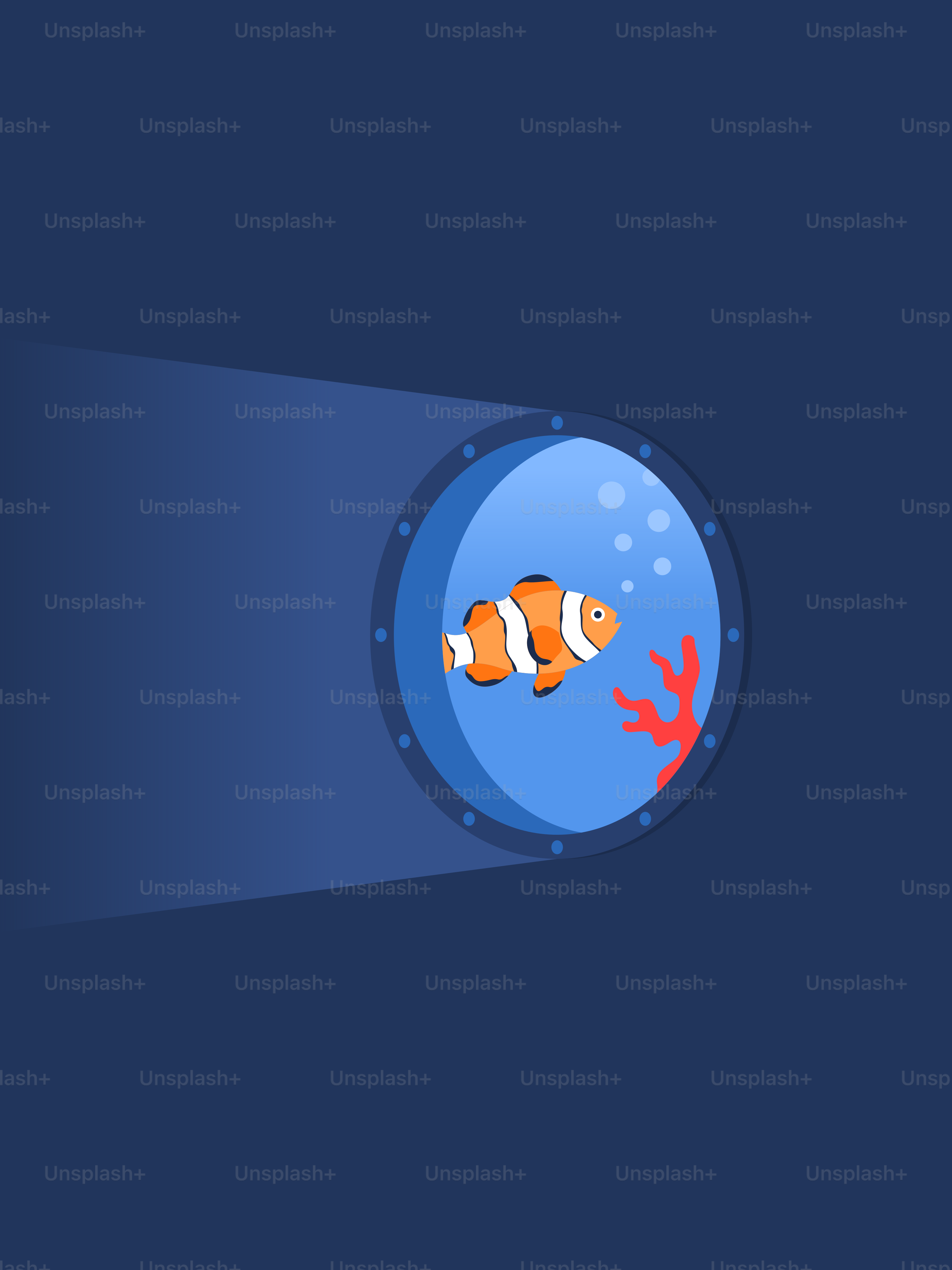 An aquarium with a fish inside of it