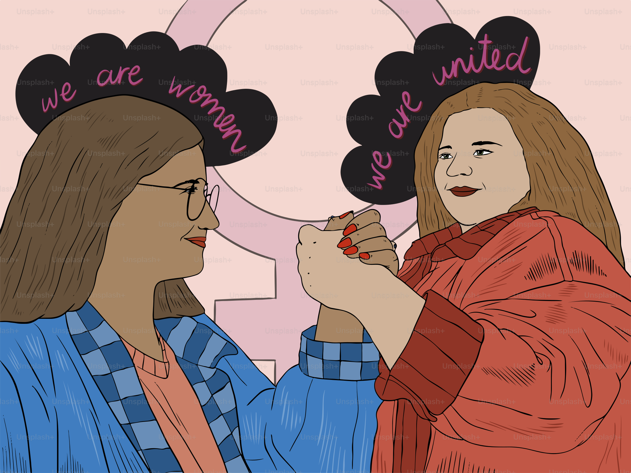 A couple of women standing next to each other