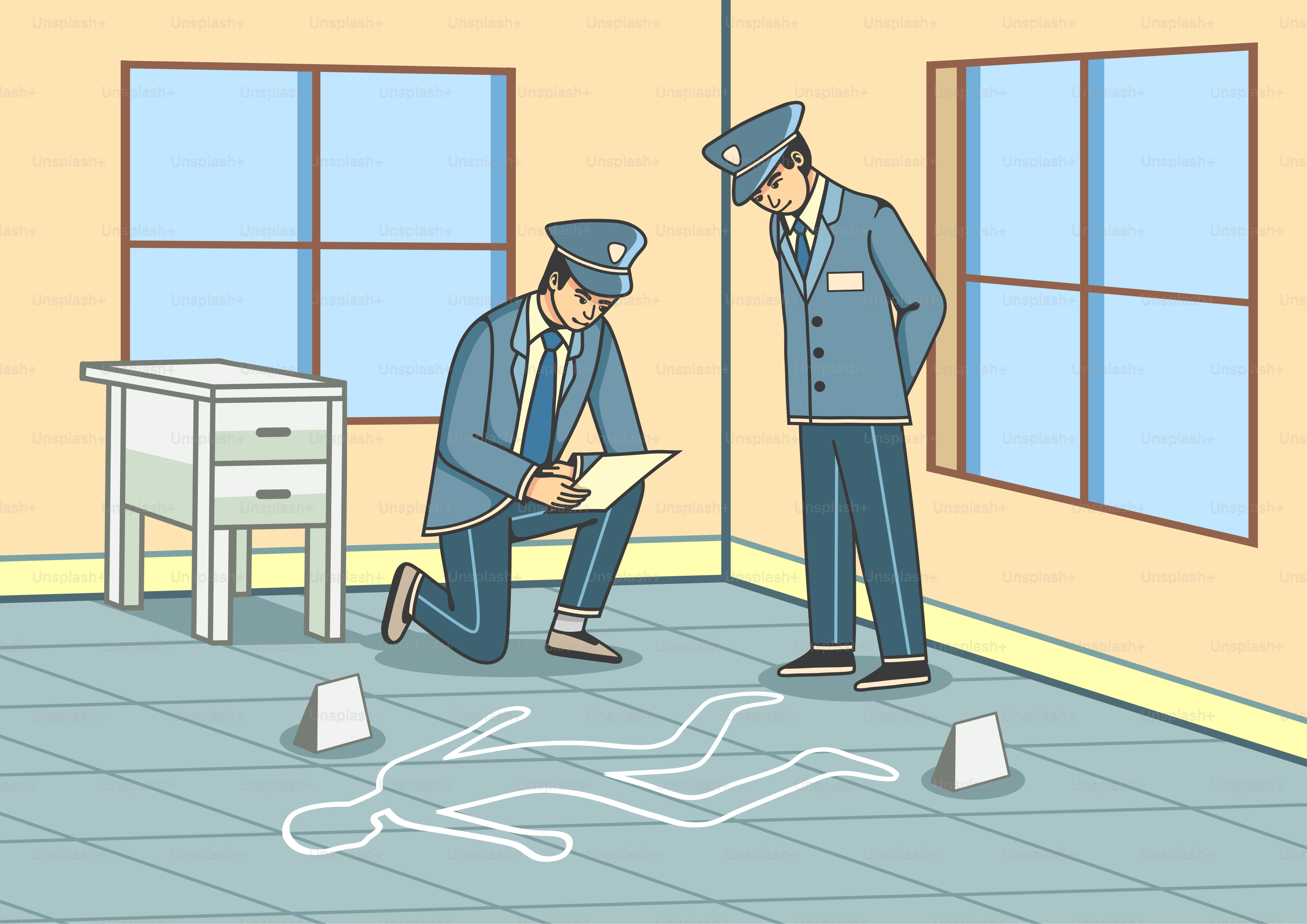 Deux hommes debout l’un à côté de l’autre dans une pièce