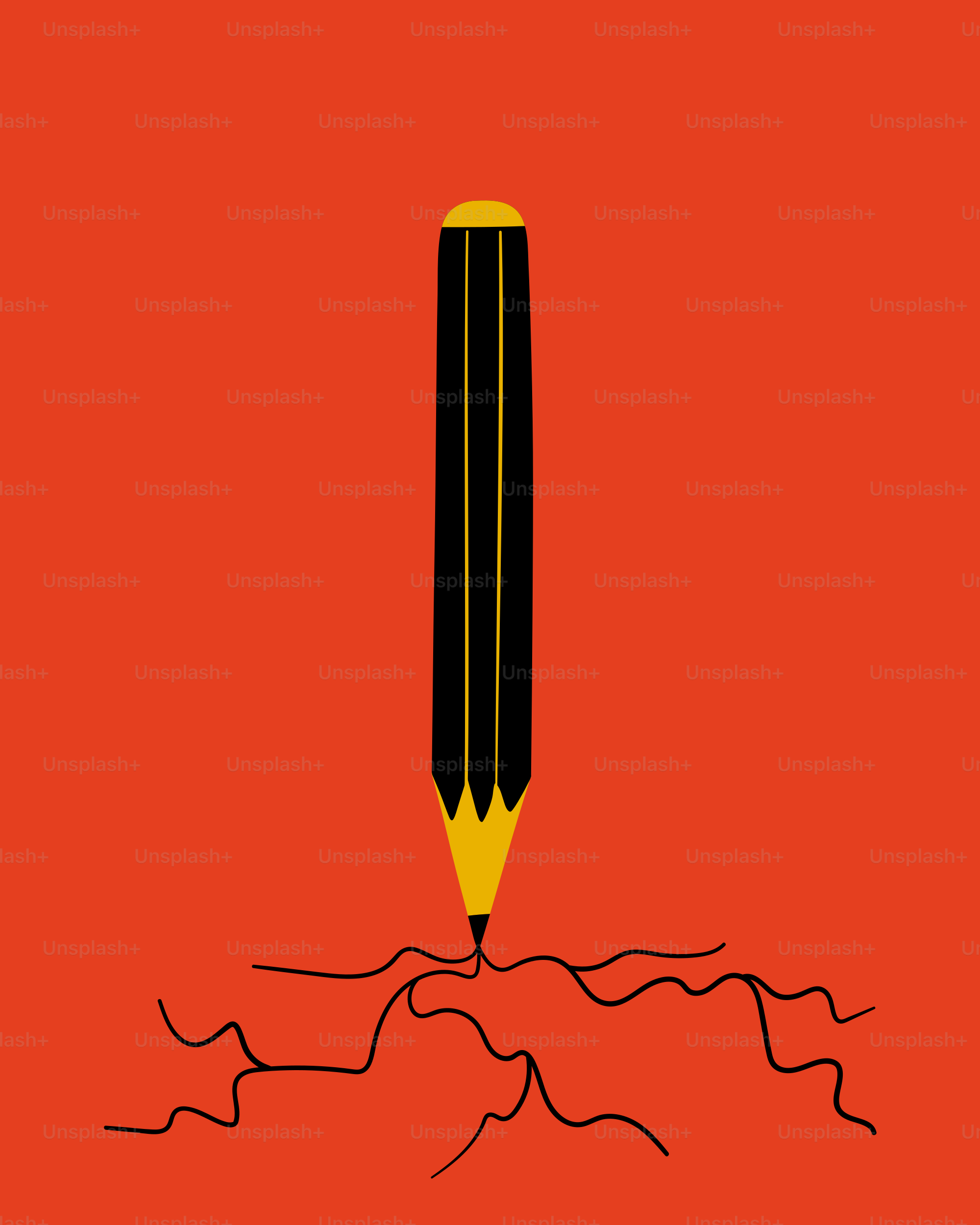 A pencil that is in the middle of a drawing