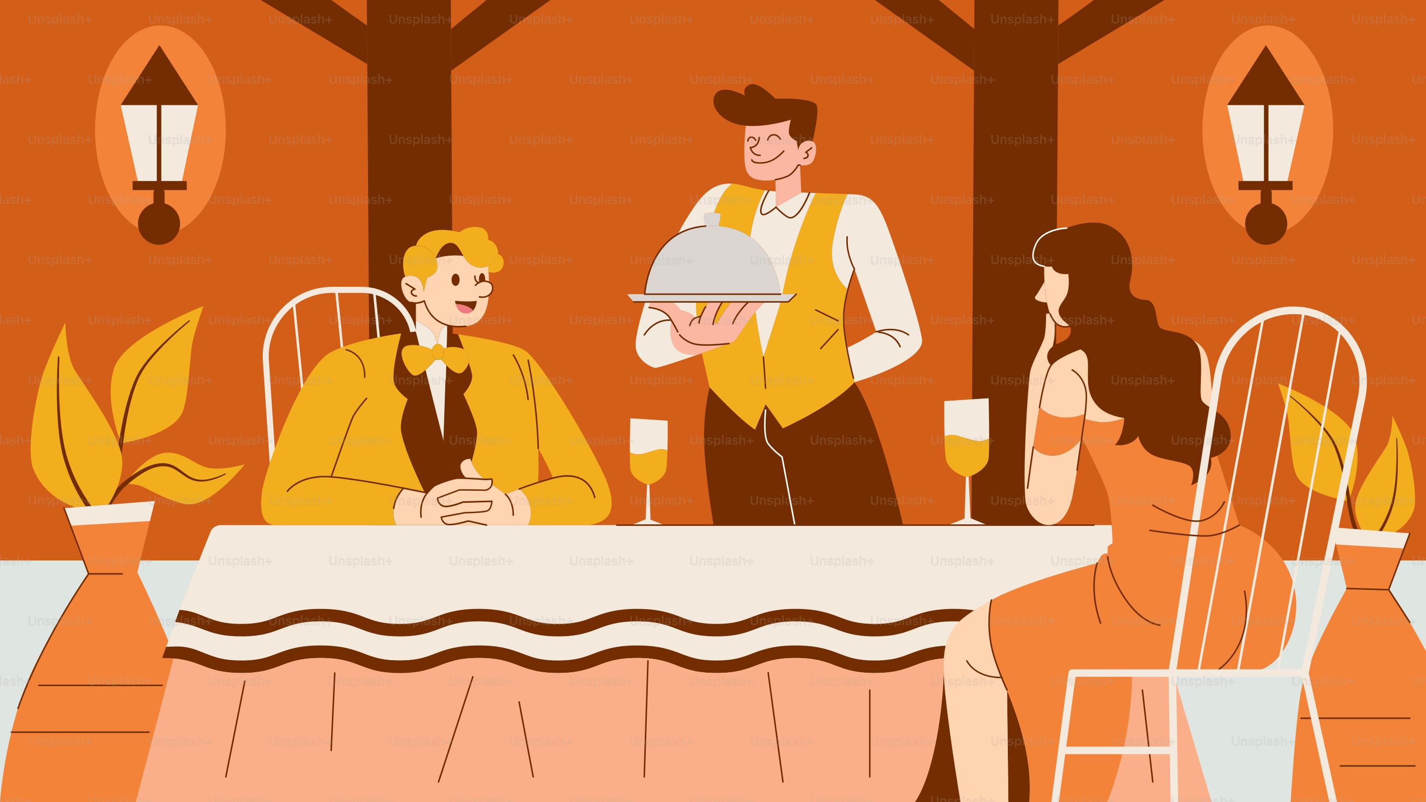 A man and a woman are sitting at a table