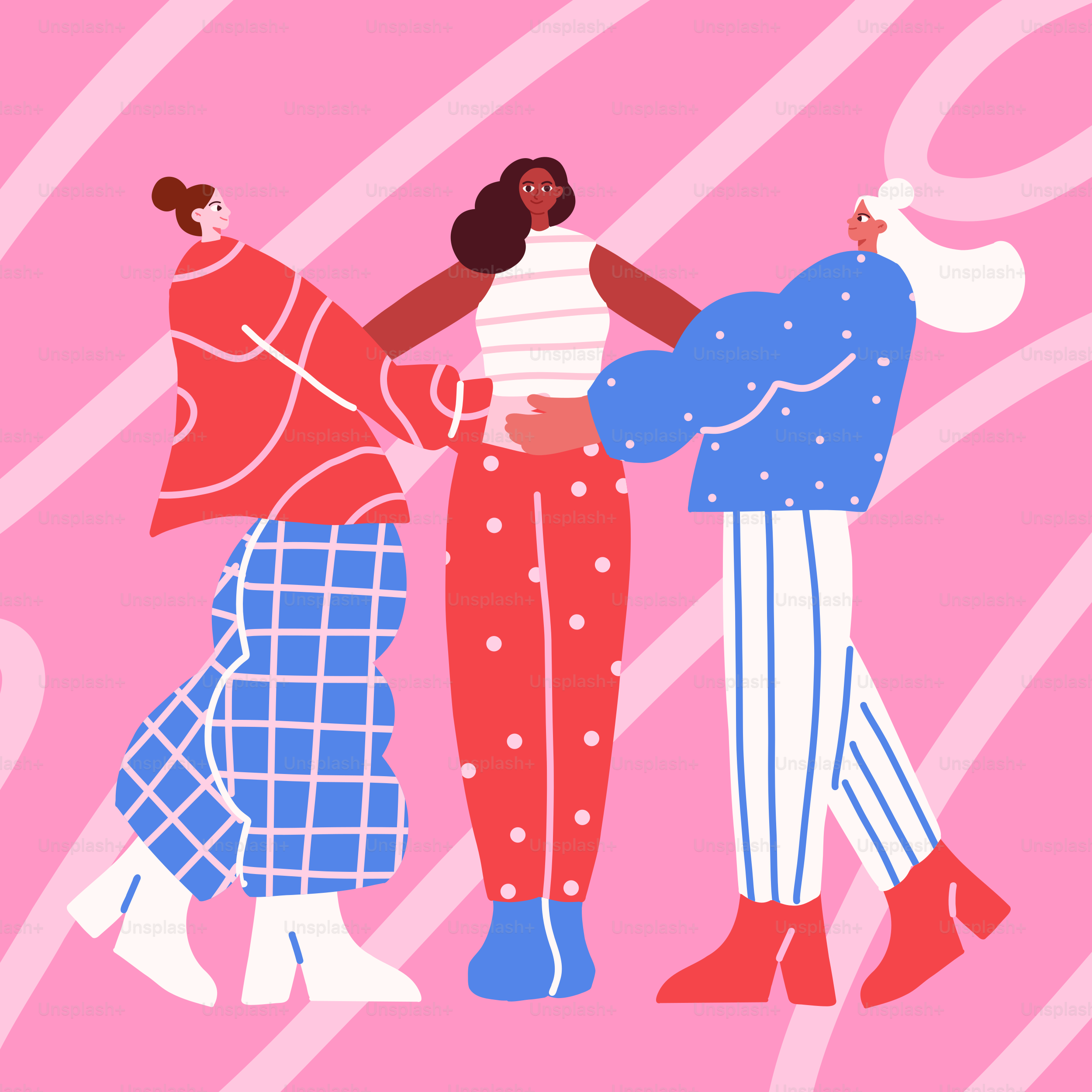 A group of women standing next to each other