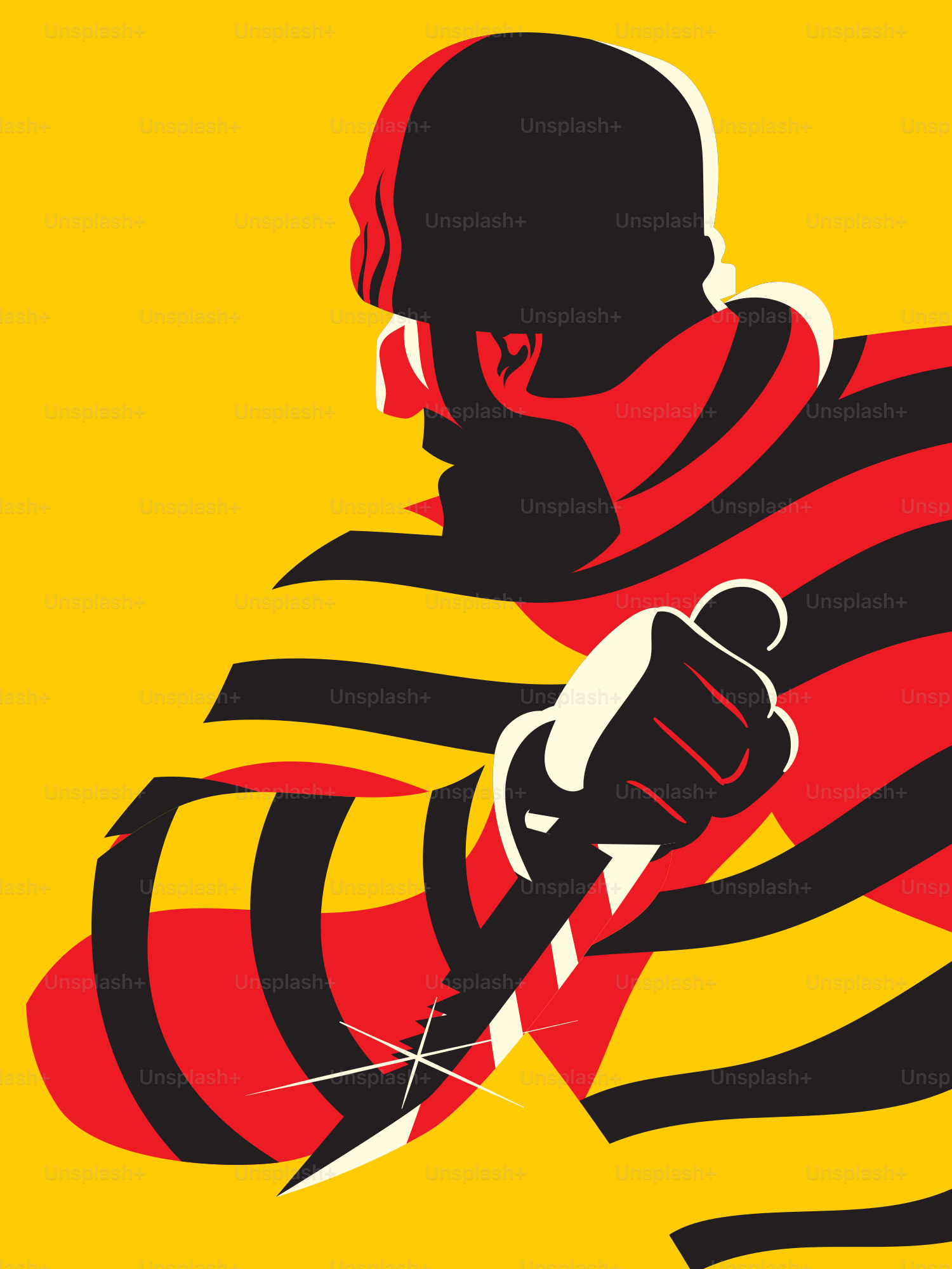 Une affiche d’un homme tenant une batte de baseball