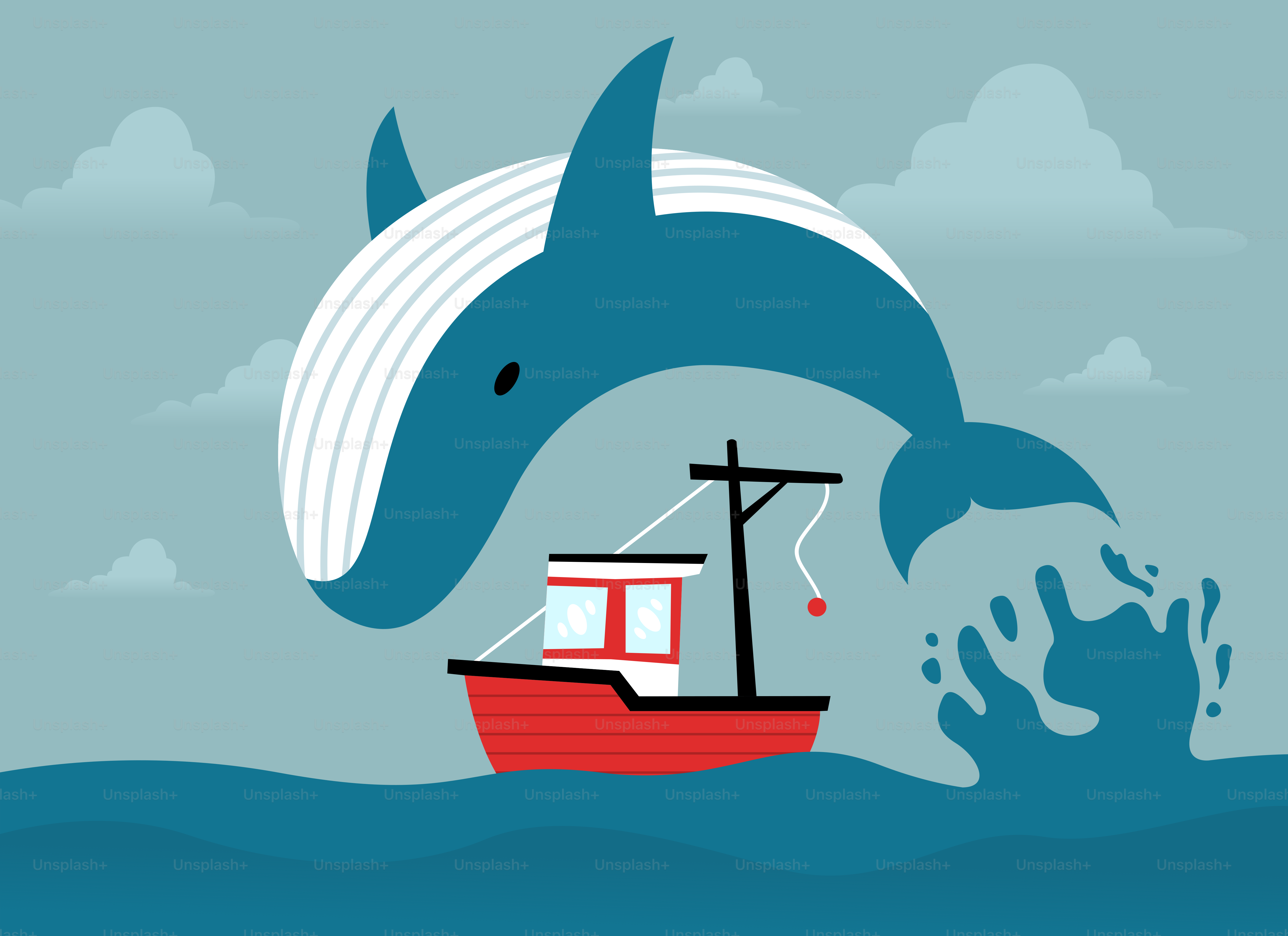 Un delfín saltando del agua cerca de un barco